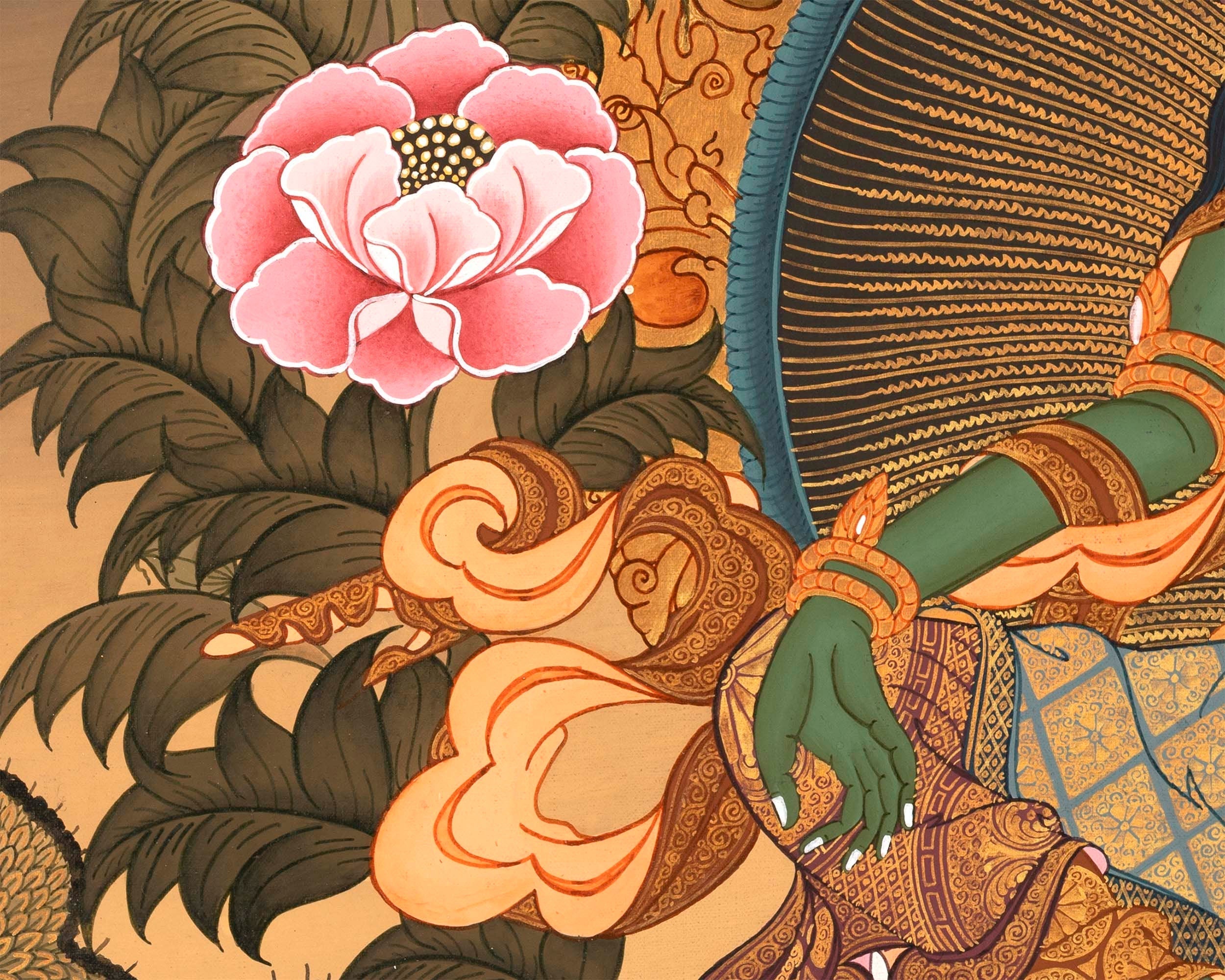 Goddess Green Tara | Small Size Tibetan Thangka Wall Decoration Painting