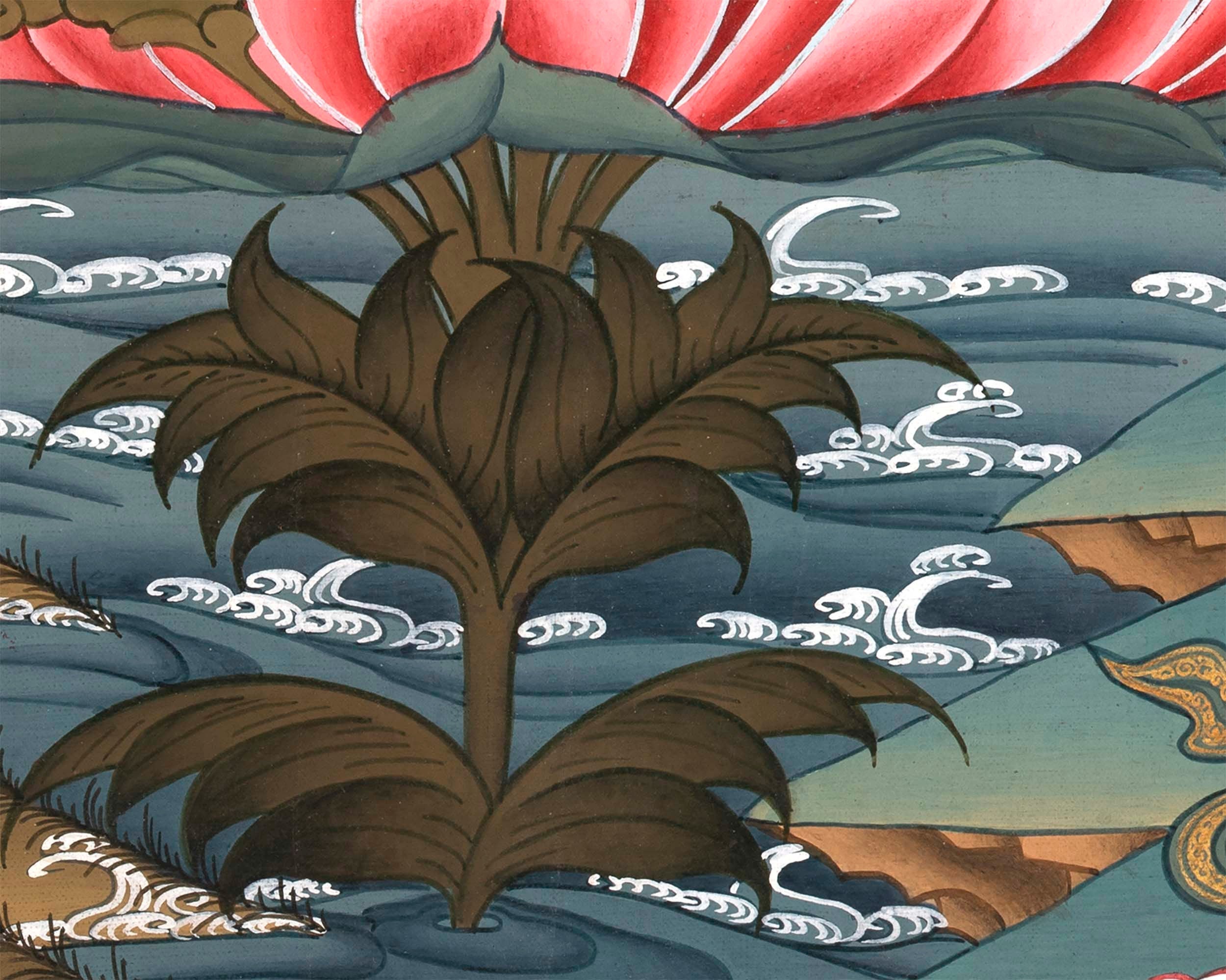 Goddess Green Tara | Small Size Tibetan Thangka Wall Decoration Painting