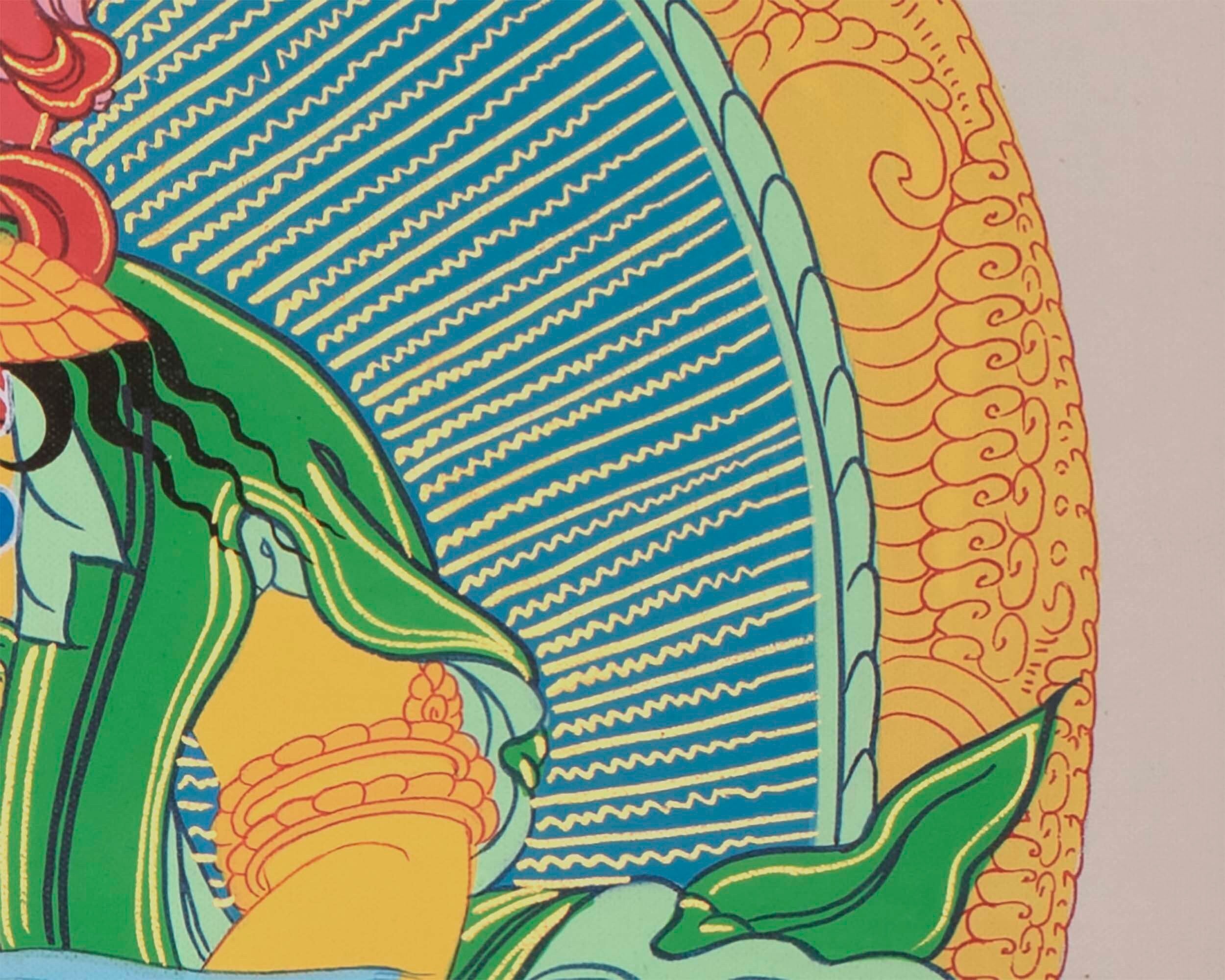 Tibetan Kubera Thangka | Dzambala Thangka Art | Original Hand Painted Wall Decor