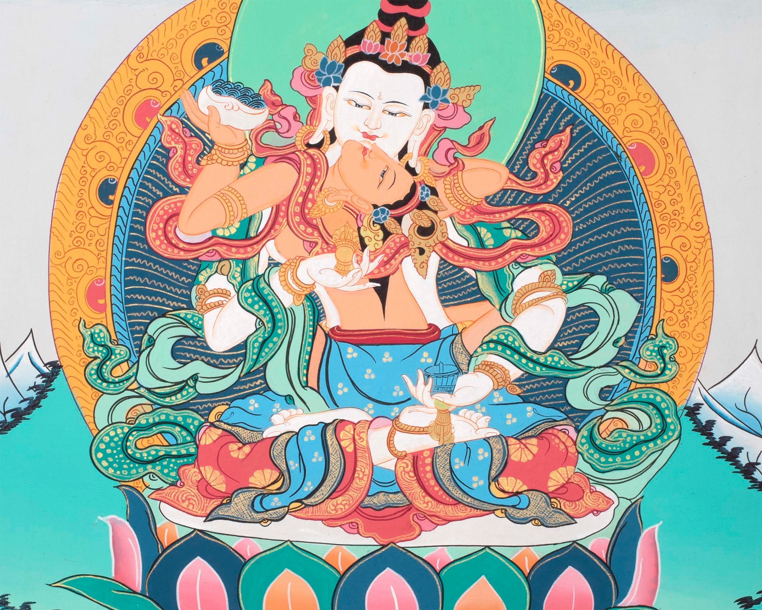 Dorje Sempa Thangka | Tibetan Vajrasattva Art