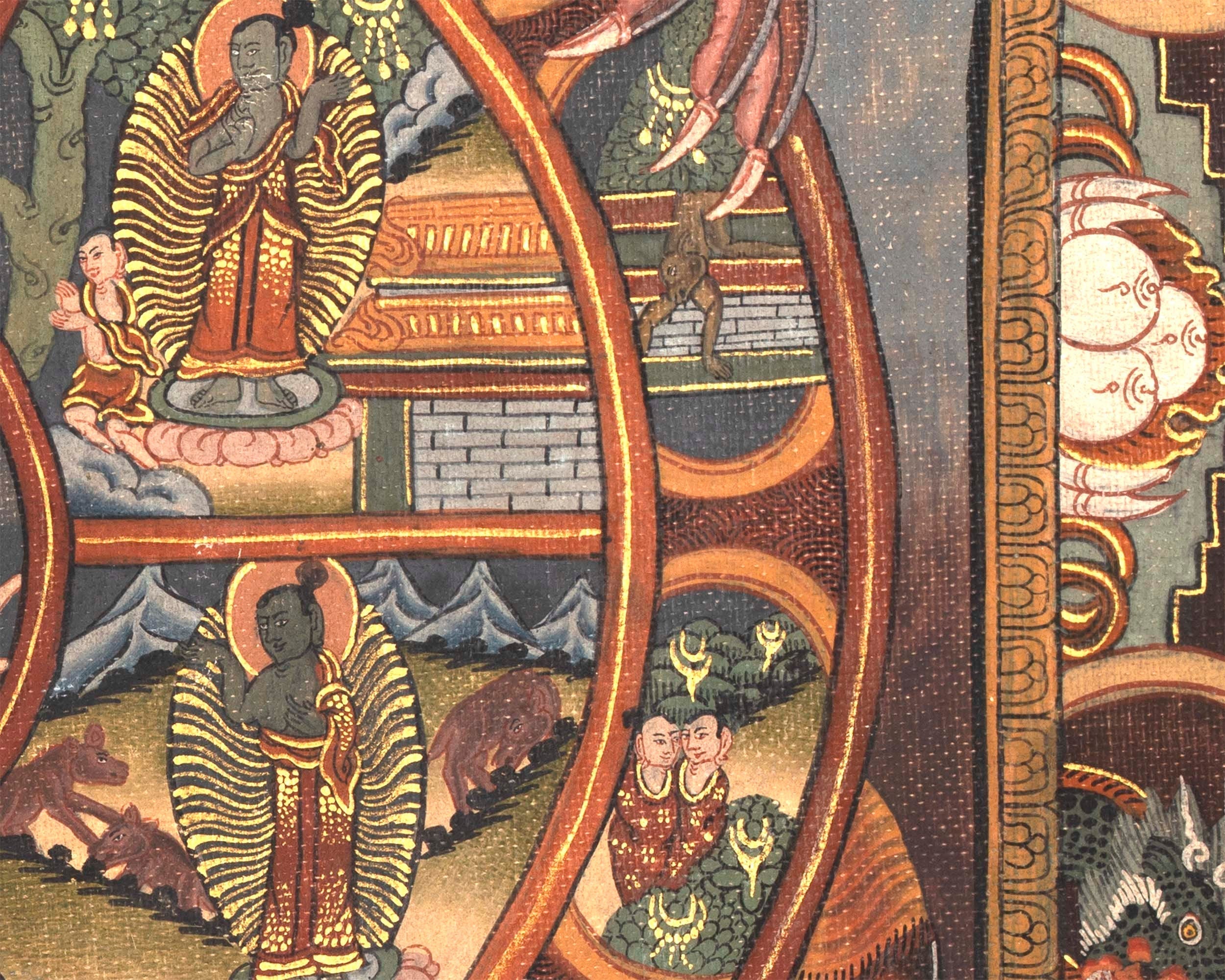 Bhavachakra Original Thangka | Handmade Buddhist Painting