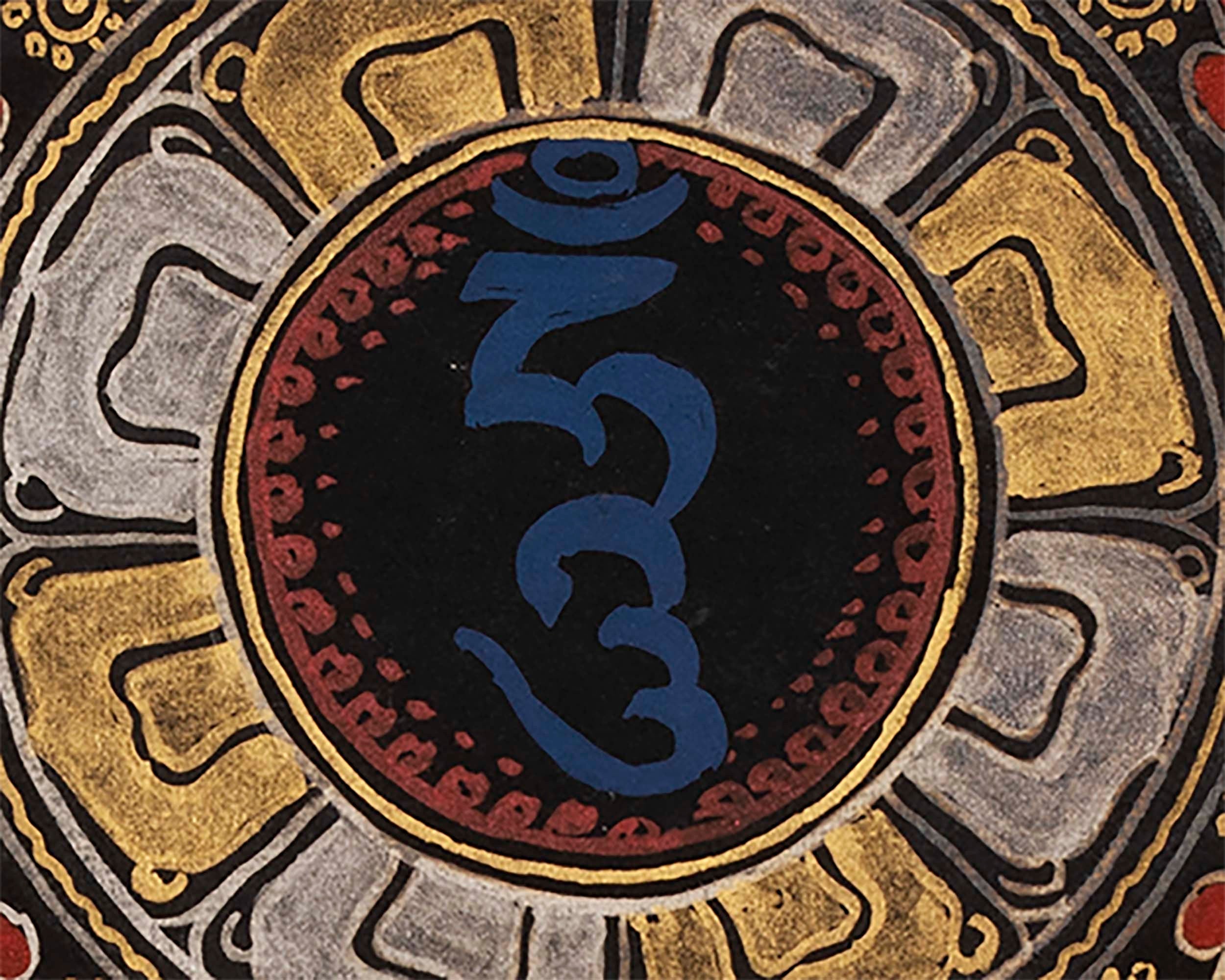 Mantra Mandala Handmade Painting | Om Mani Padme Hum Mantra mandala Thangka | Best Home Decor