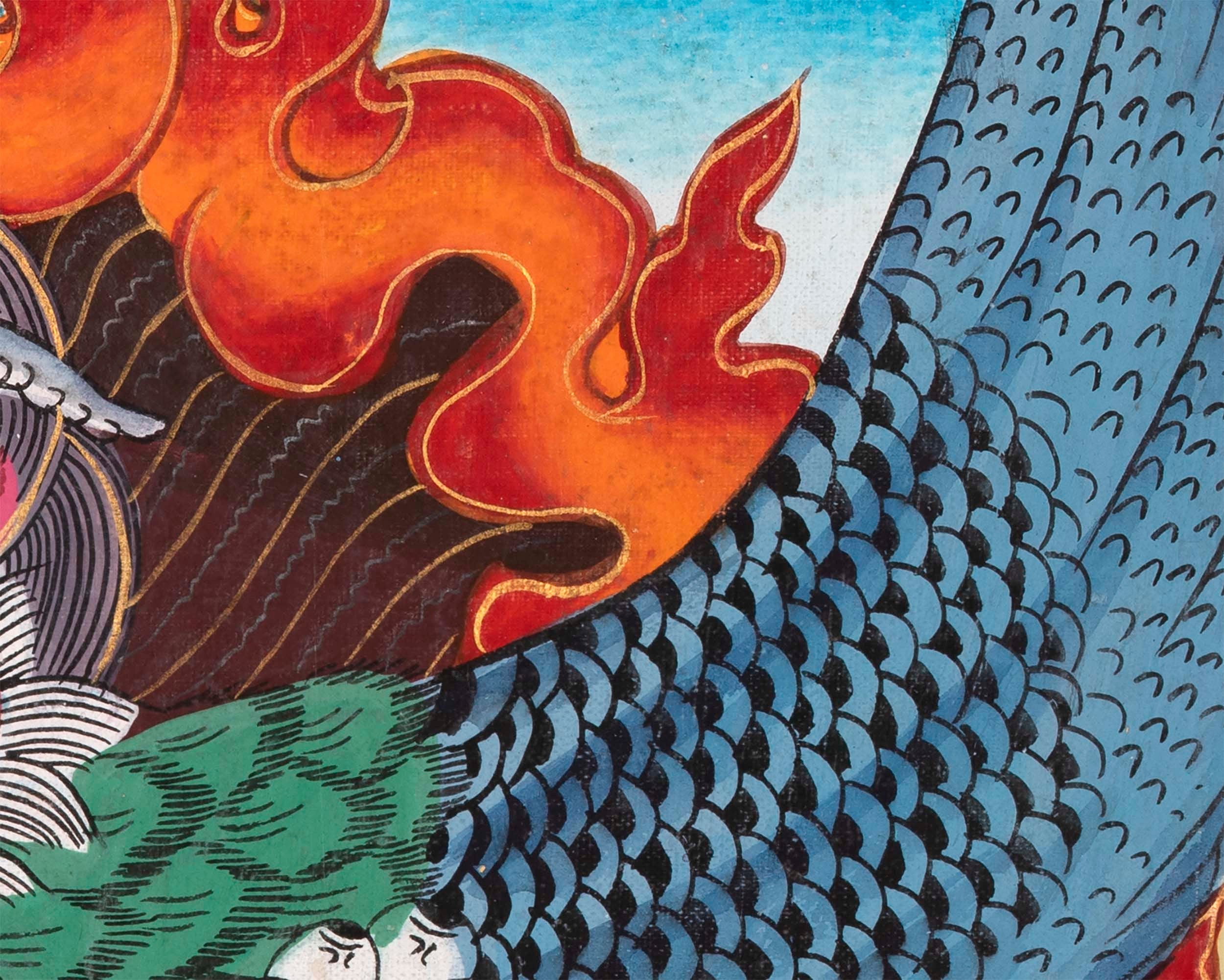 Garuda Thangka | Protective Wrathful Diety | Wall Decor