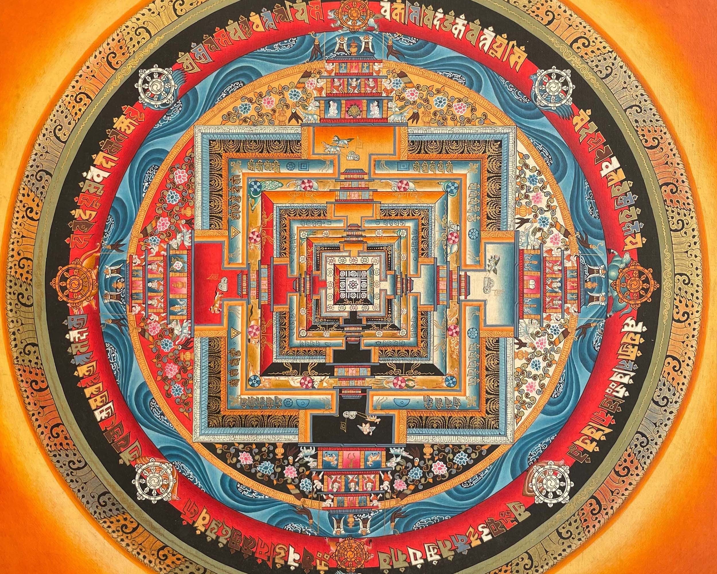 Kalachakra Mandala Thangka | Buddhist Home Decor