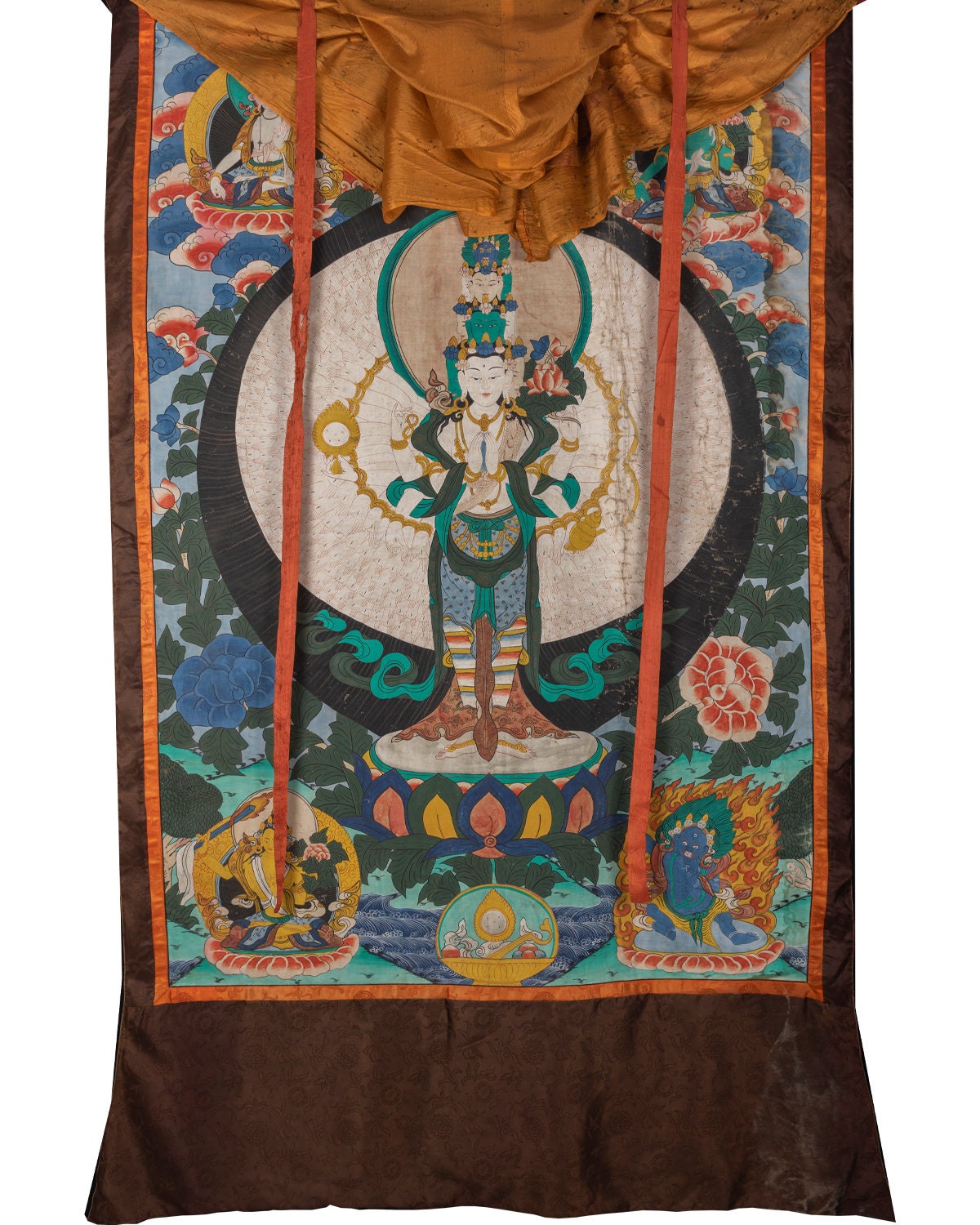 1000 Armed Avalokiteshvara | Old Antique Meditation Canvas Art