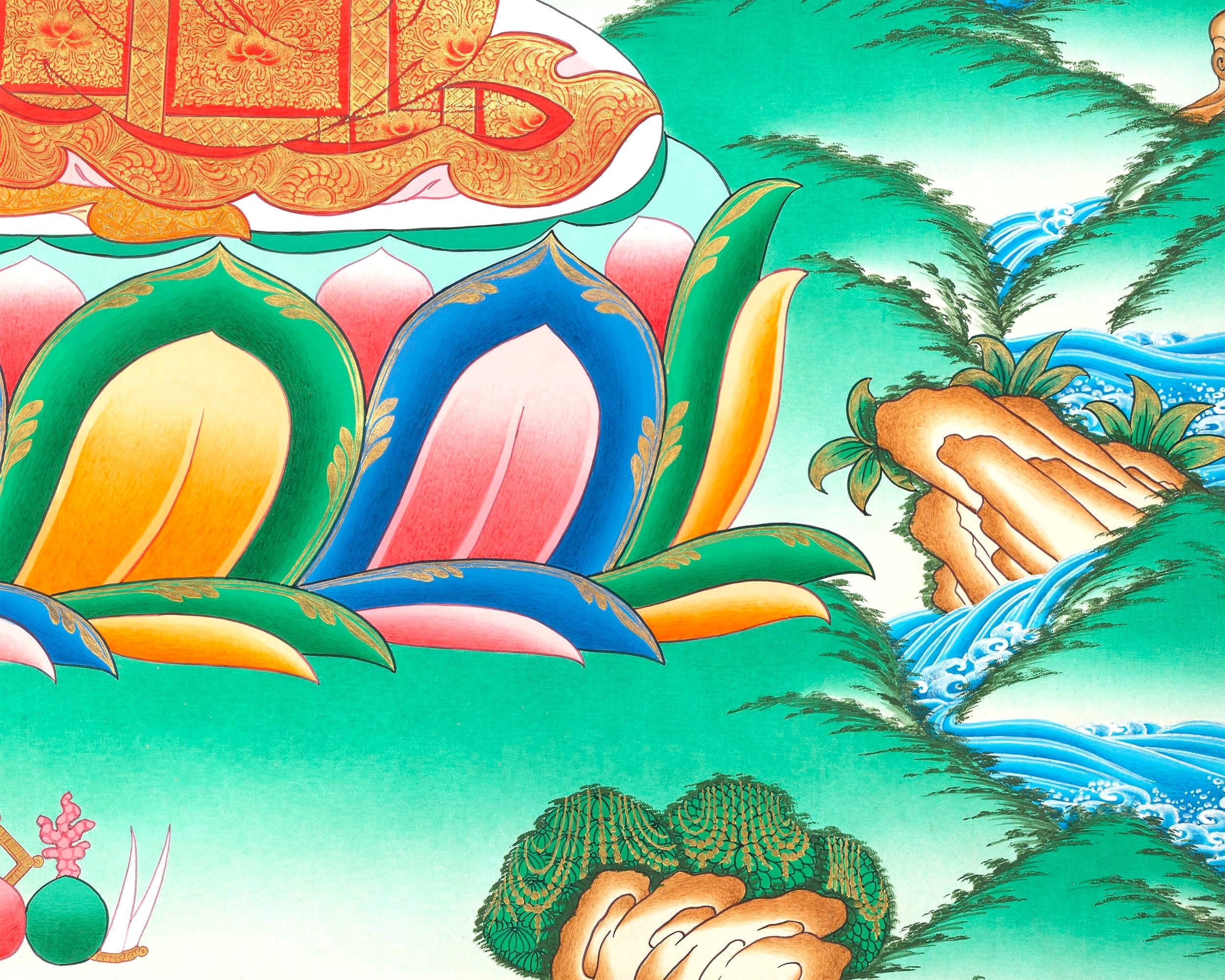 Medicine Buddha Thangka | Bhaisajyaguru Original Healing Art