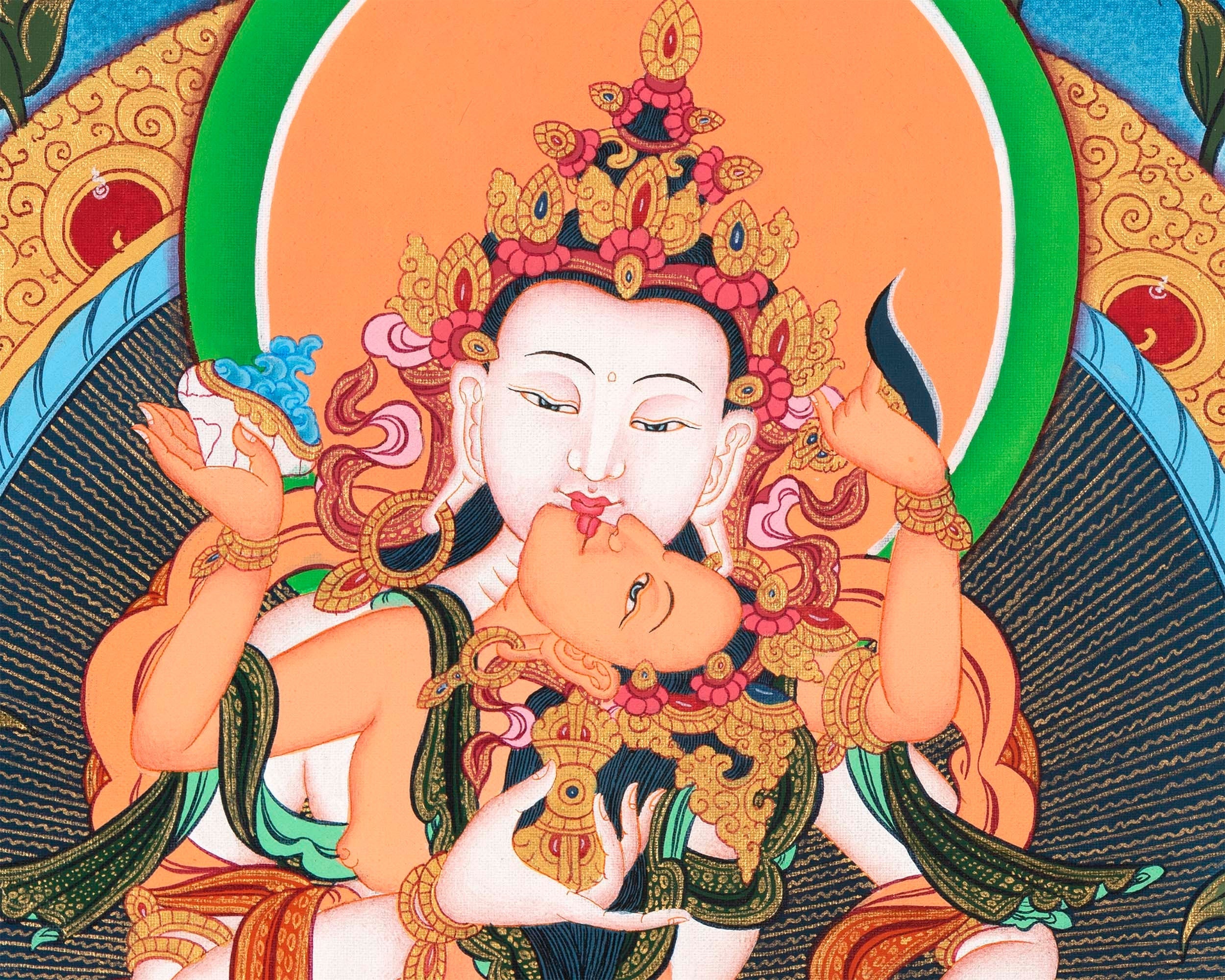 Vajrasattva Shakti | High Quality Art on Cotton Canvas