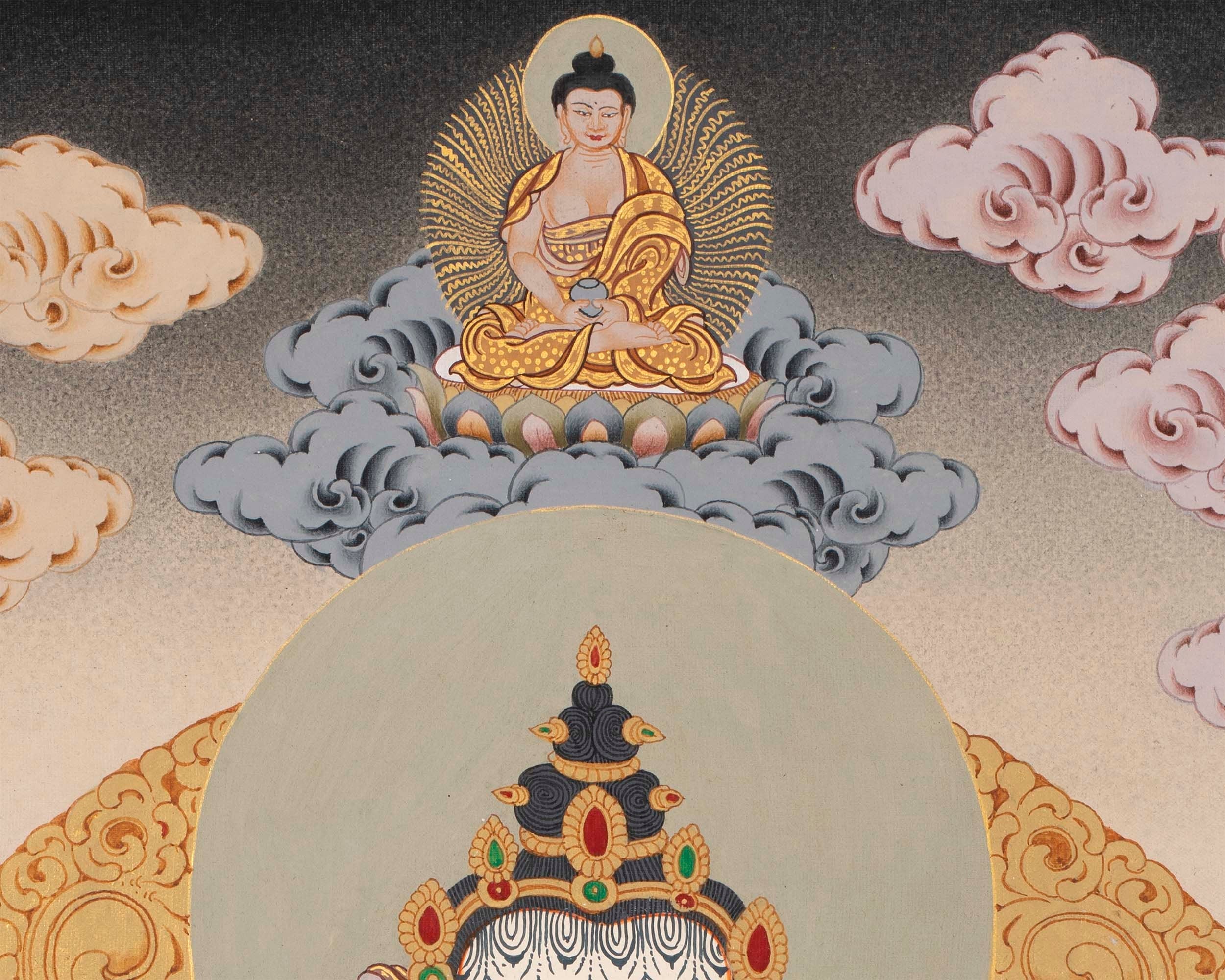 Four Armed Avalokiteshvara Chenrezig | Good Luck Symbols Art