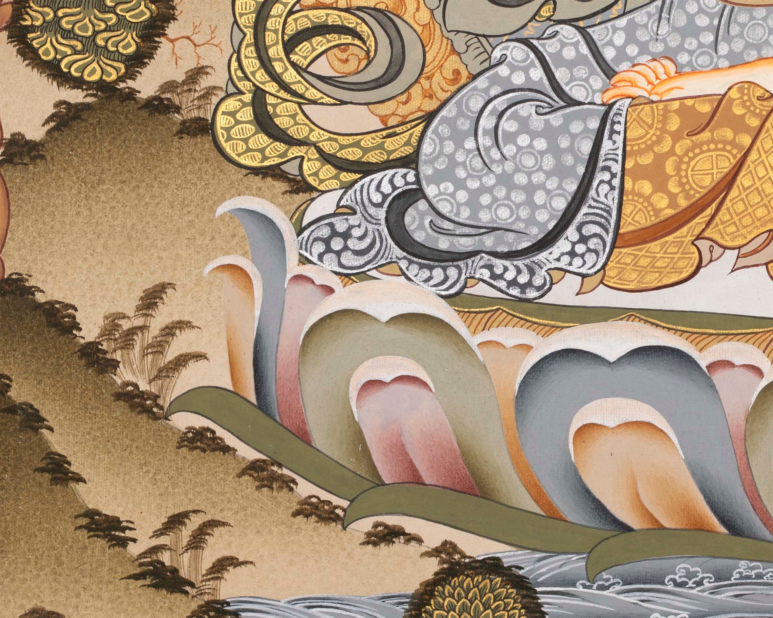 Four Armed Avalokiteshvara Chenrezig | Good Luck Symbols Art