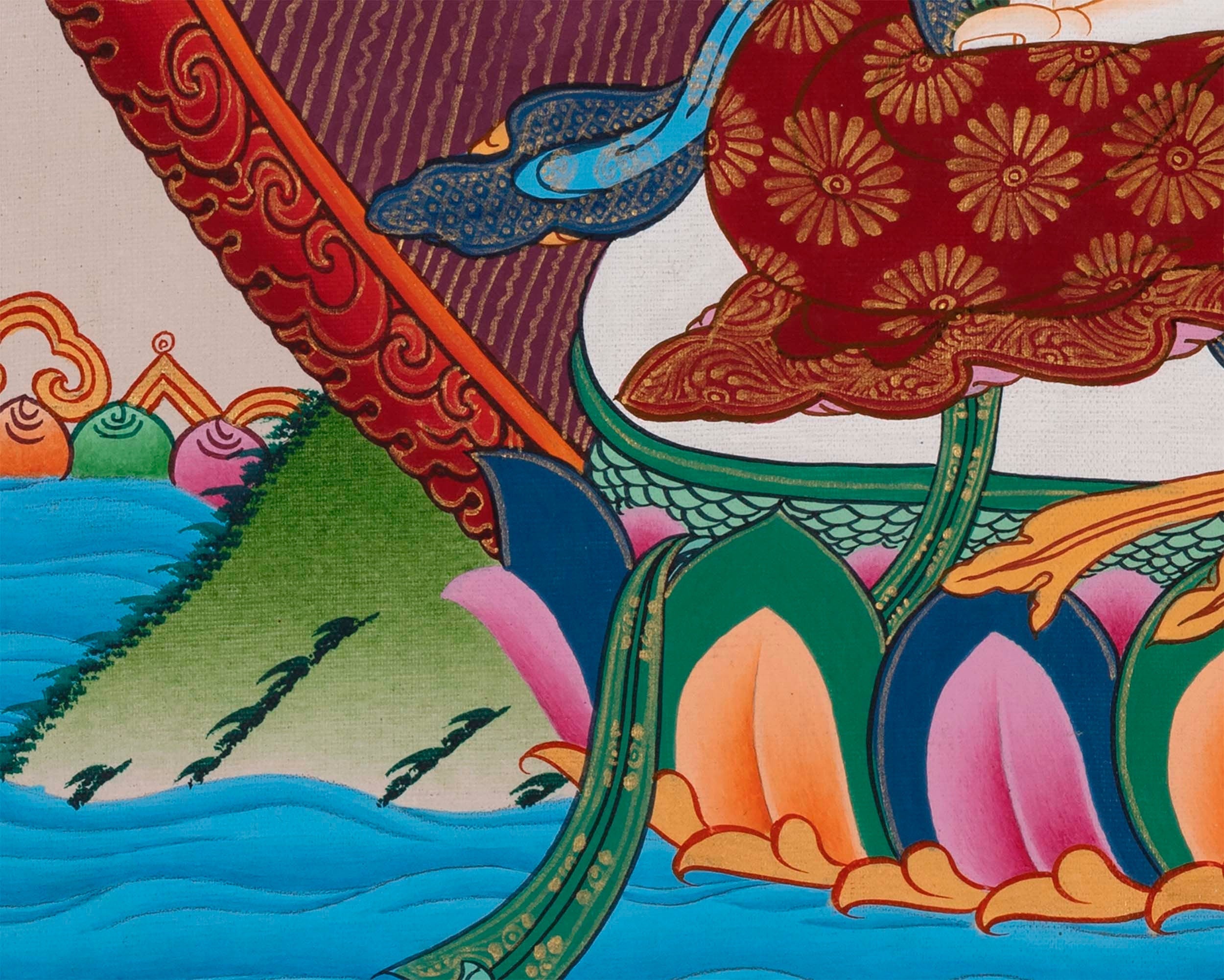 Cundi Thangka | 18 Armed Bodhisattva Thangka | Wall Hanging Decoration
