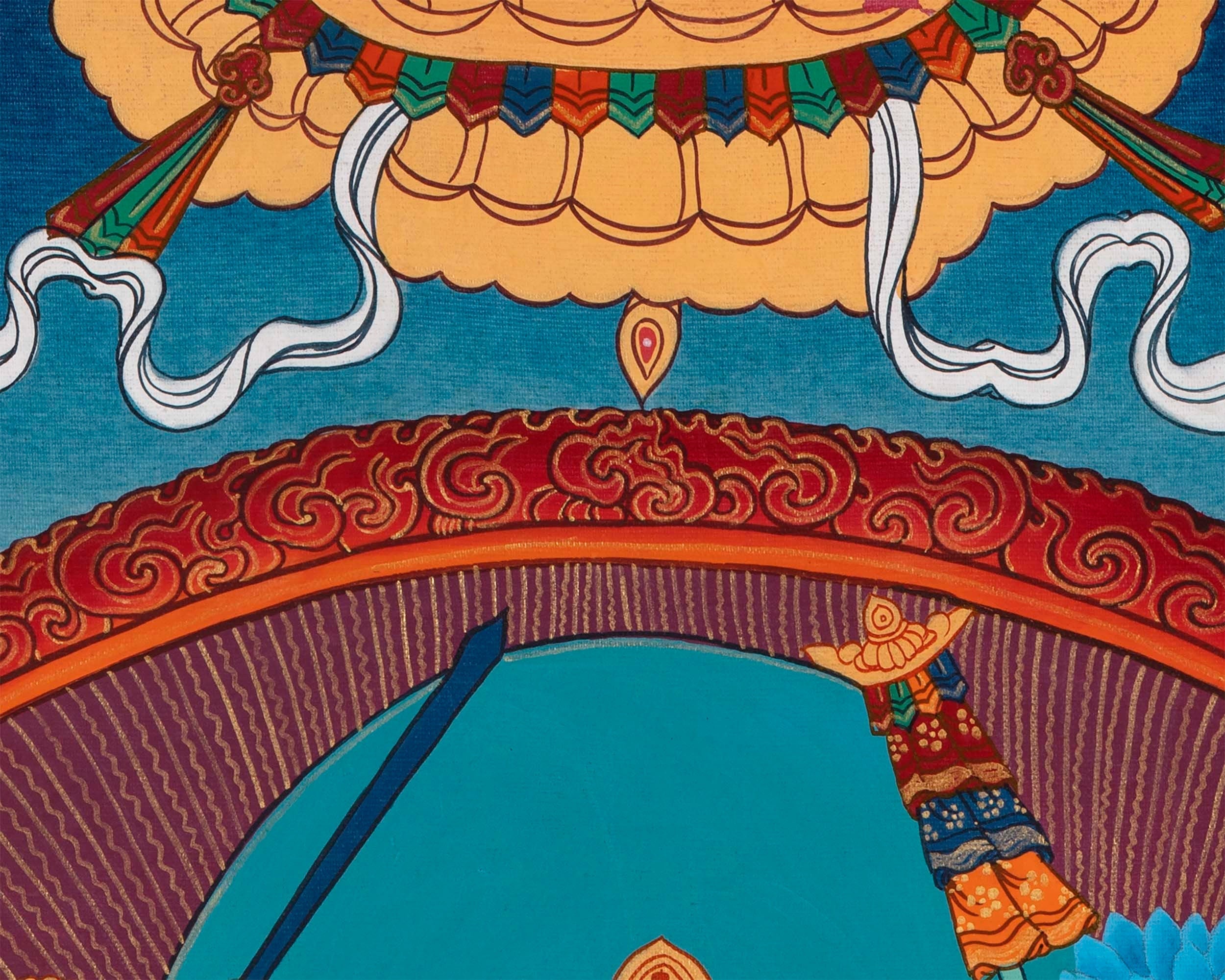 Cundi Thangka | 18 Armed Bodhisattva Thangka | Wall Hanging Decoration