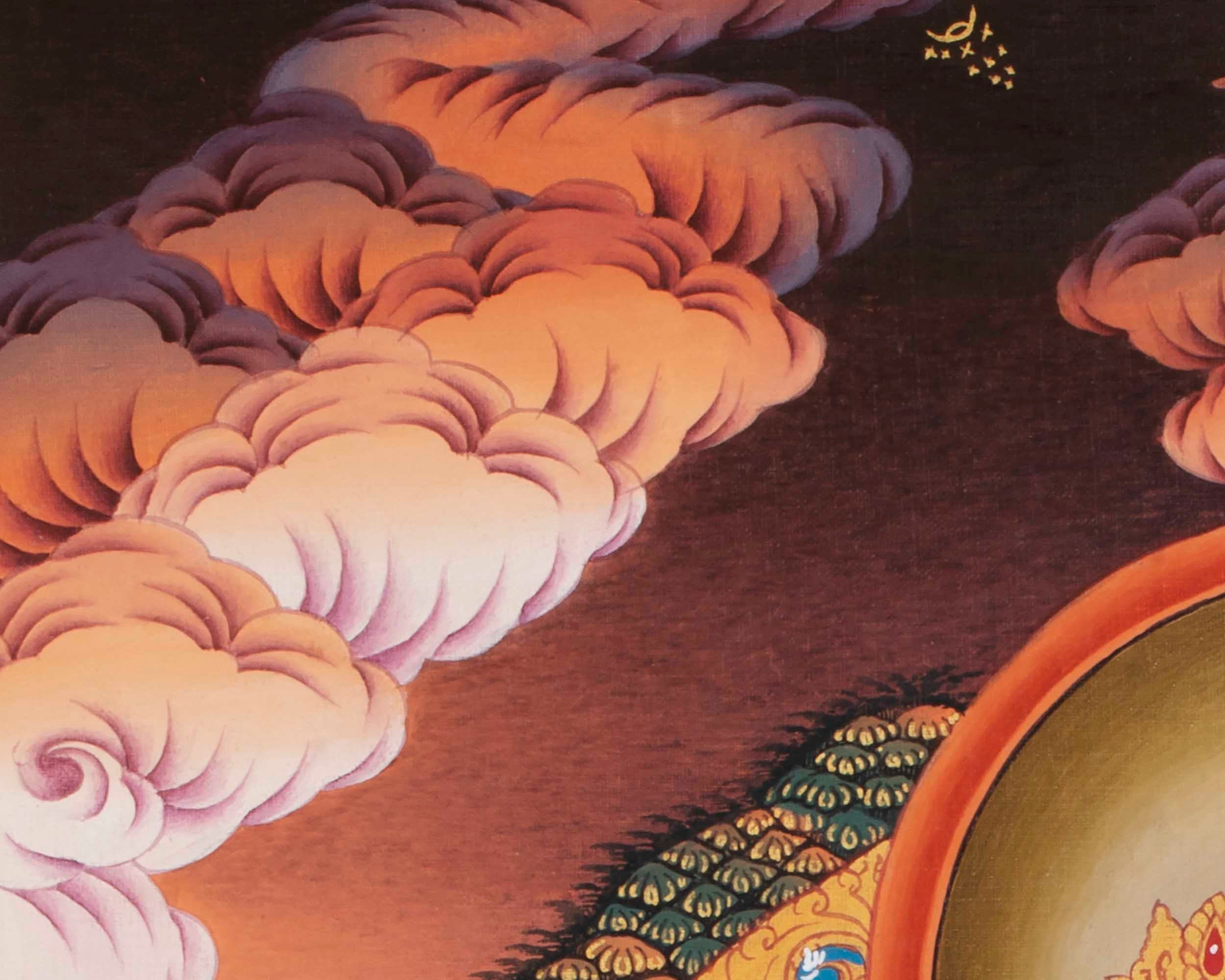 Hand Painted Vajrasattva Thangka | Original Dorje Sempa Wall Painting
