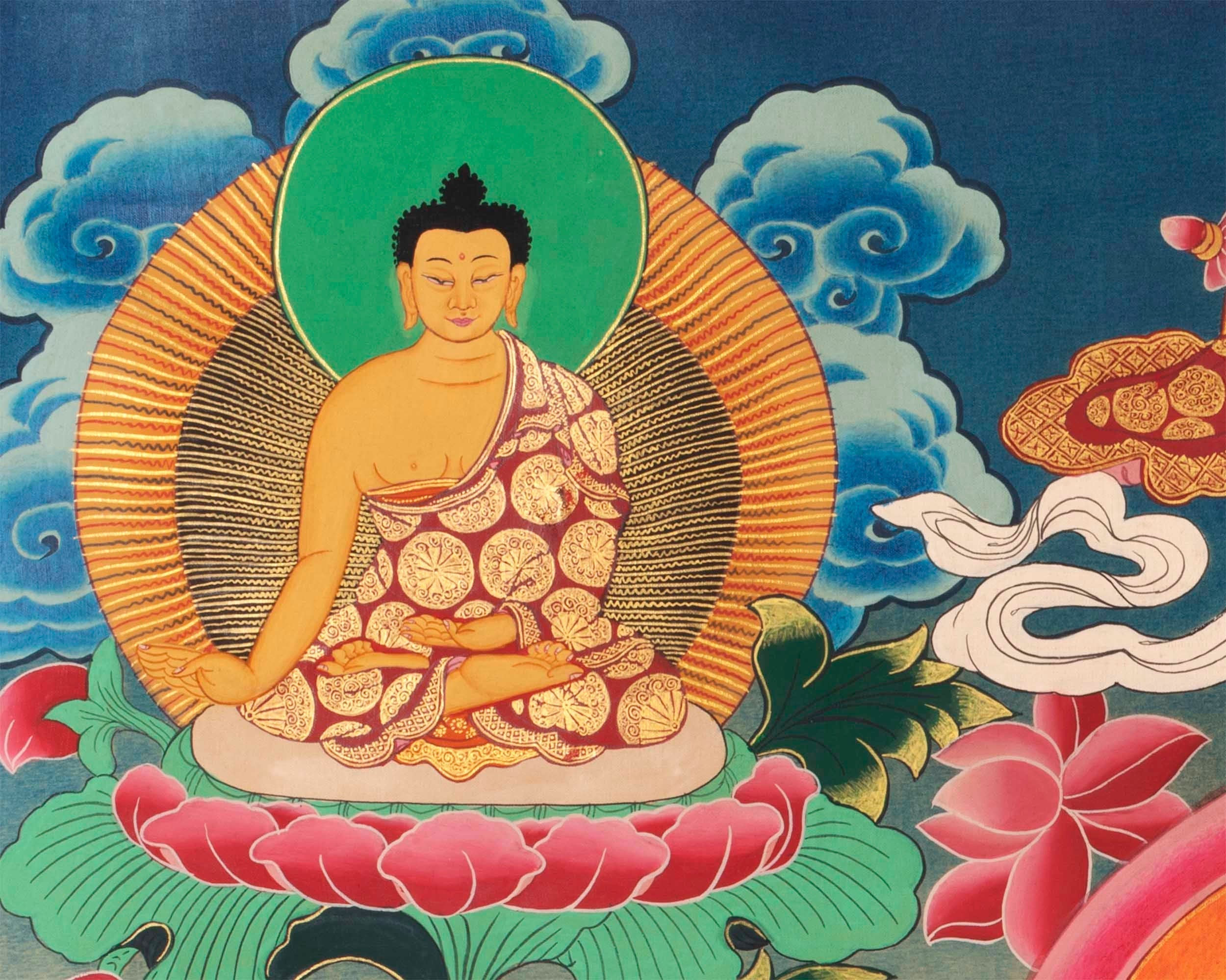 Eight Medicine Buddha Thangka | Wall Decoration Painting