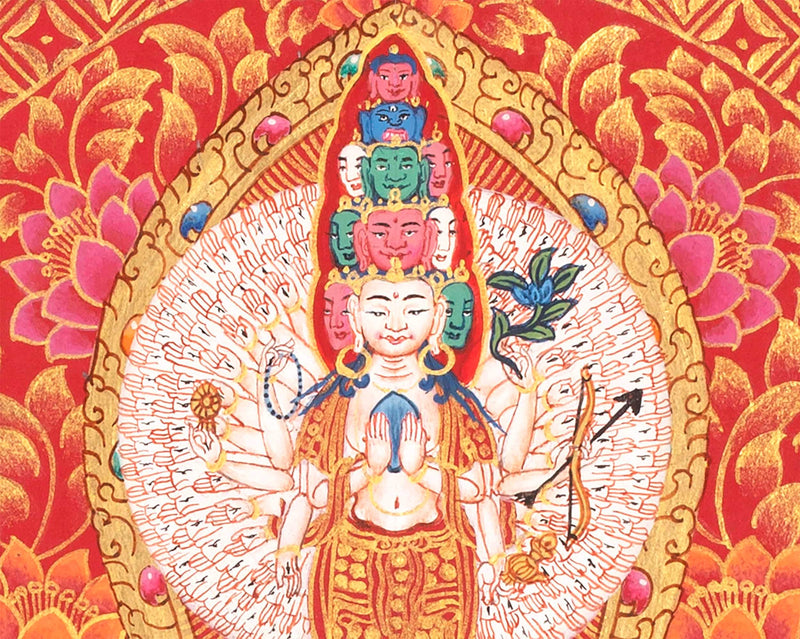 1000 Arm Chenrezig |  Buddhist Thangka