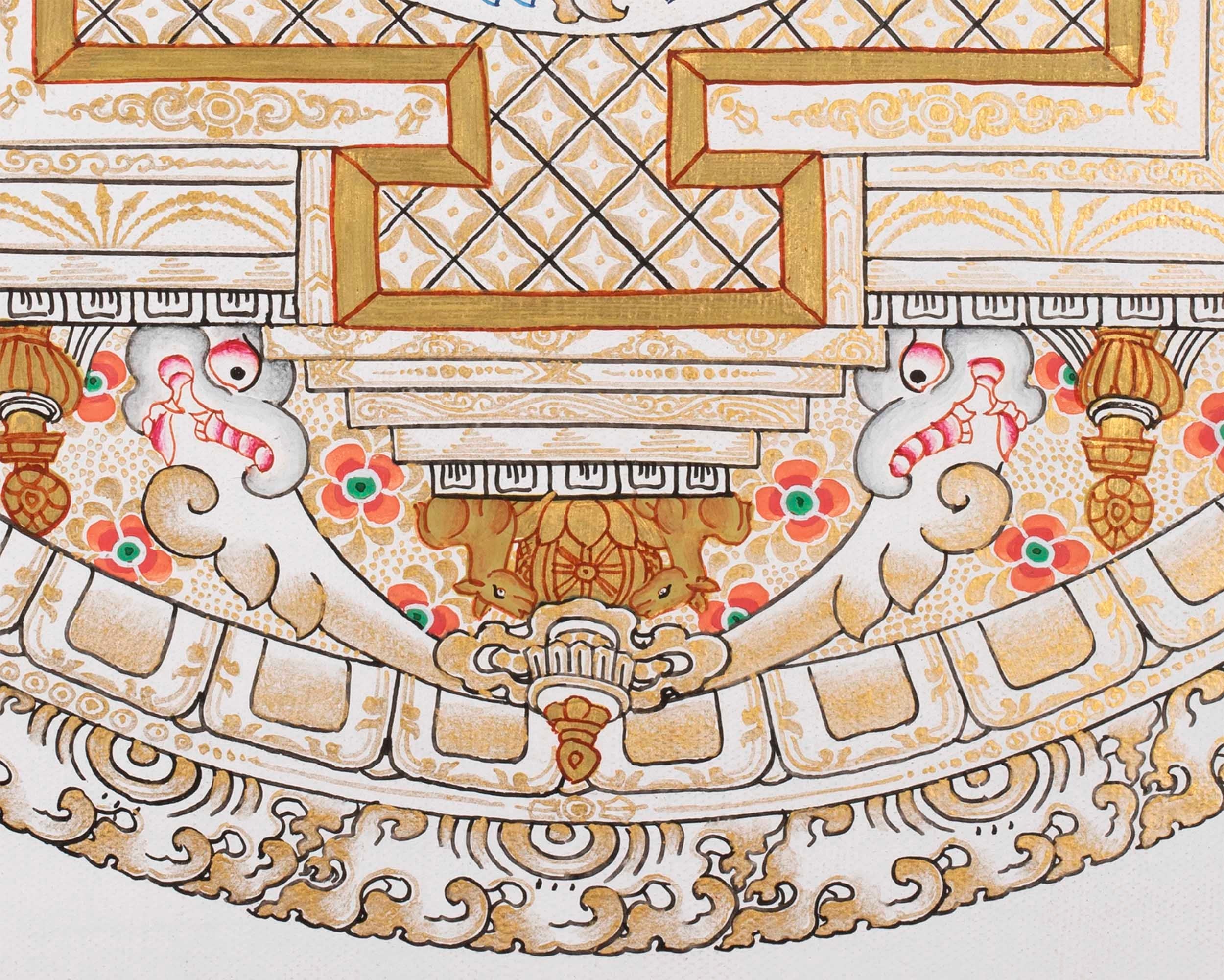 Medicine Buddha Painting | Meditation Canvas Art Mandala