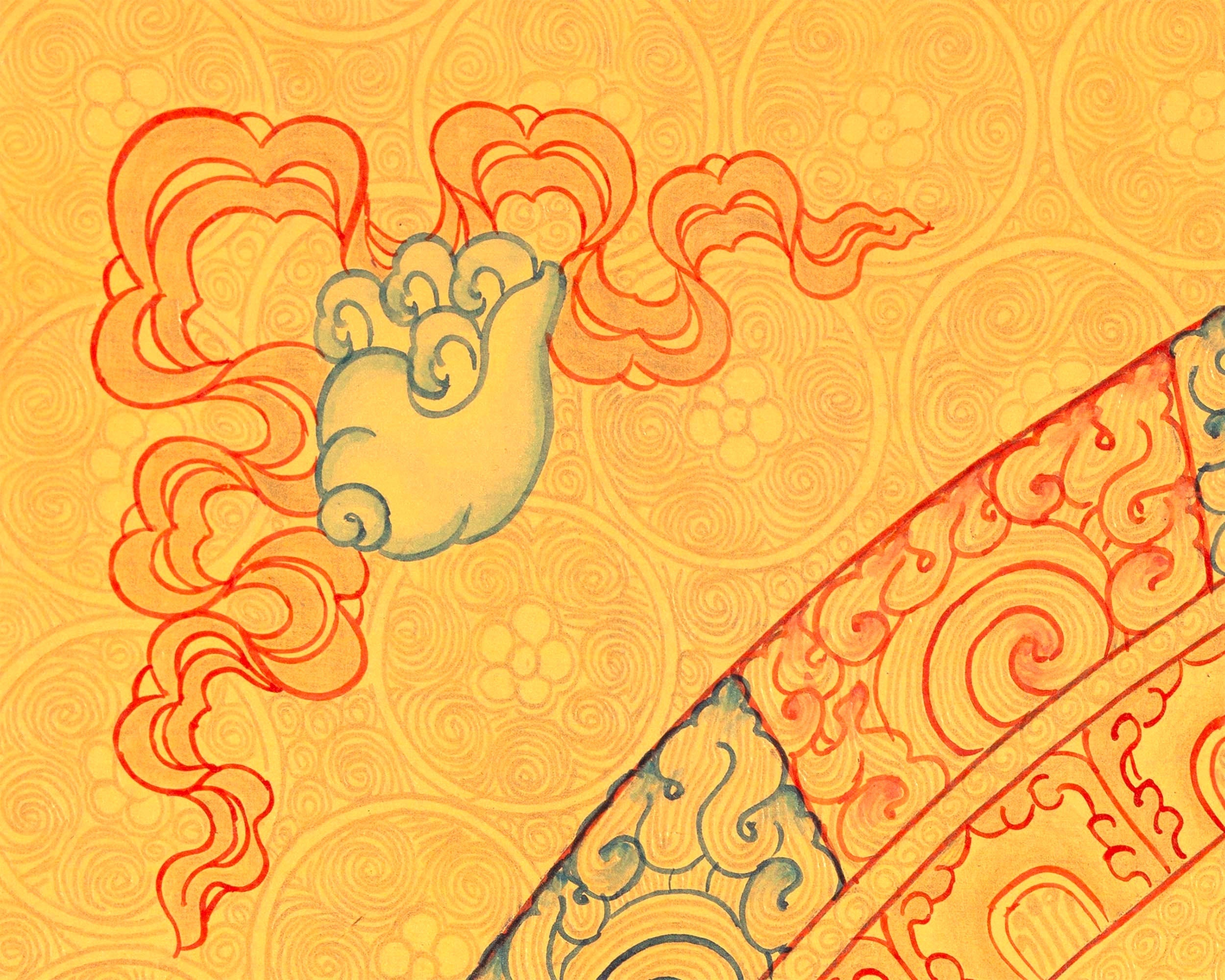 Vajravarahi Yogini Mandala | 24K Gold Thangka Artwork | Traditional Buddhist Art | Religious Wall Decor