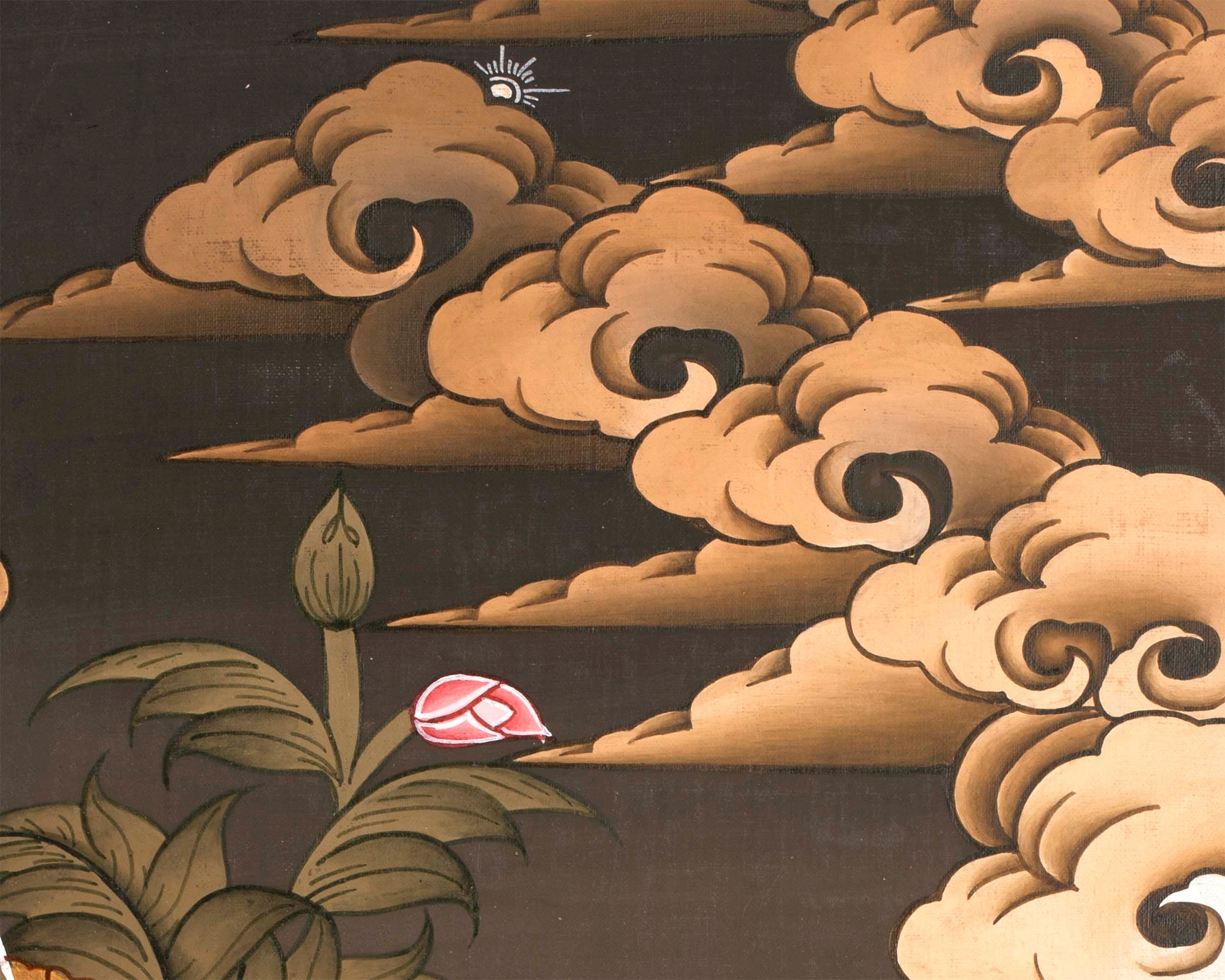 Goddess Green Tara | Small Size Tibetan Thangka Wall Decoration Painting