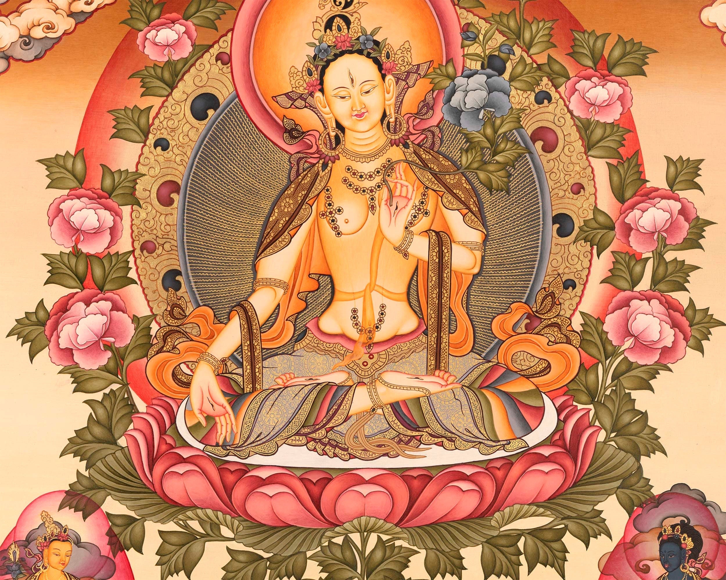 White Tara Goddess Thangka | Mindfulness Meditation