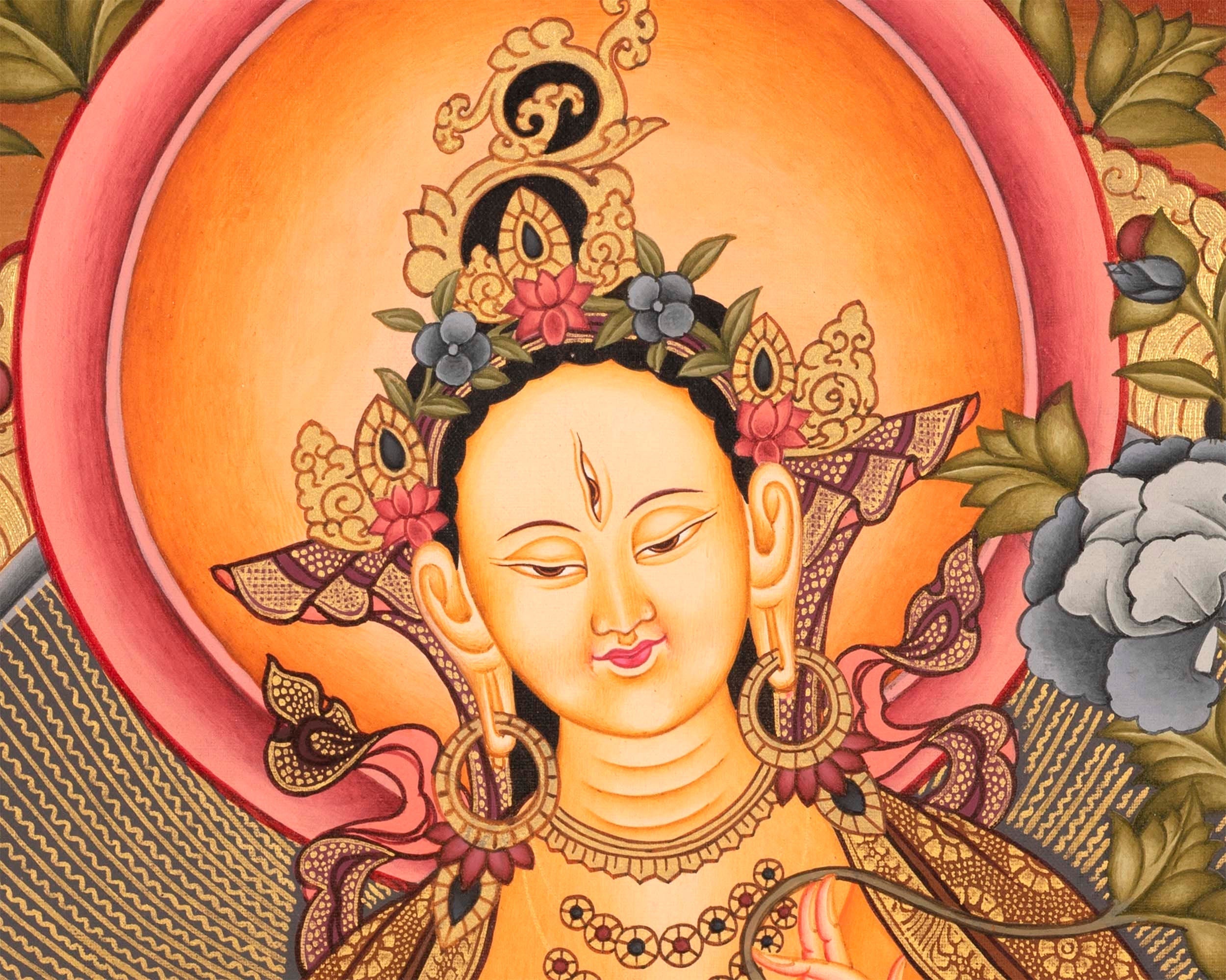 White Tara Goddess Thangka | Mindfulness Meditation