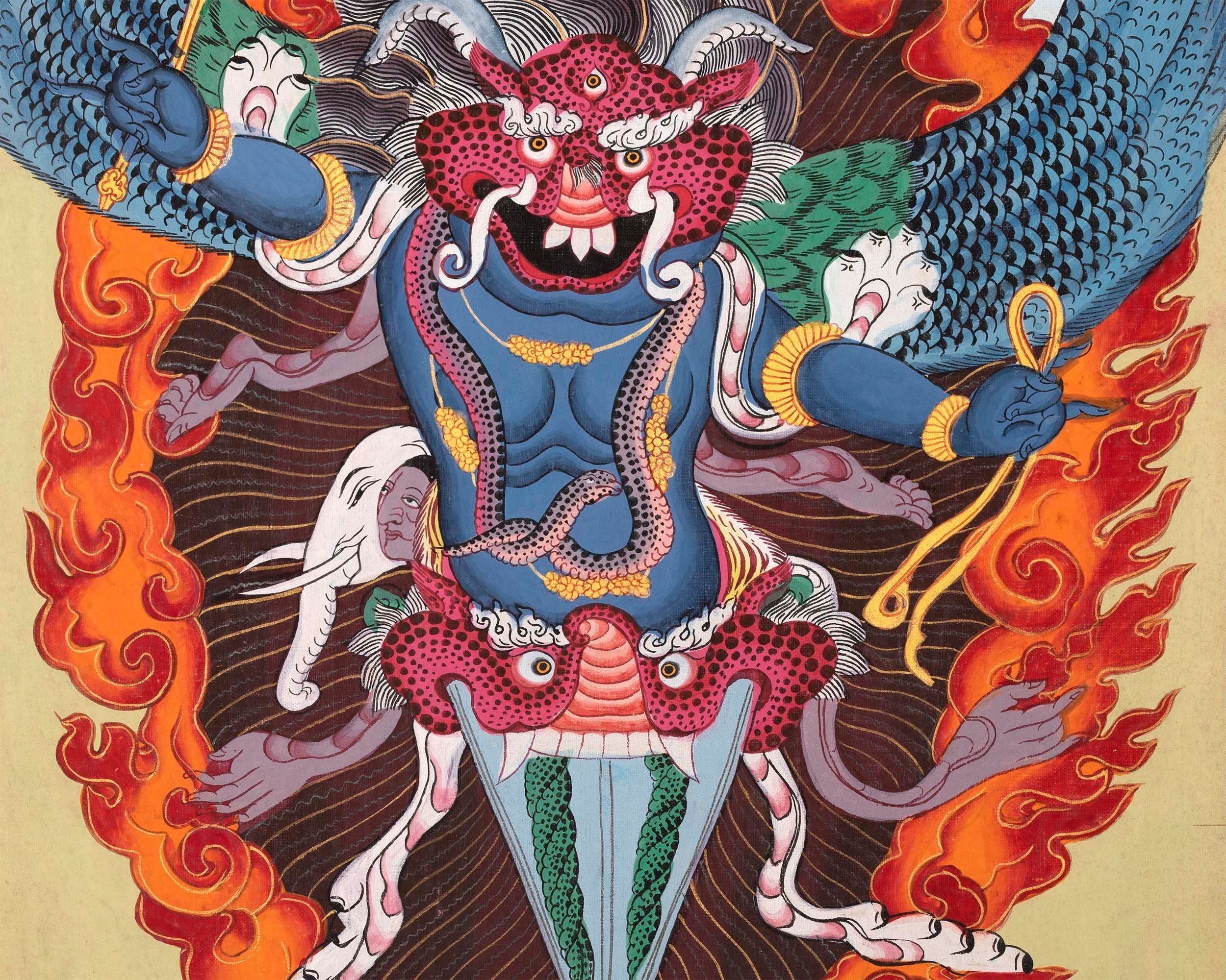 Garuda Thangka | Protective Wrathful Diety | Wall Decor