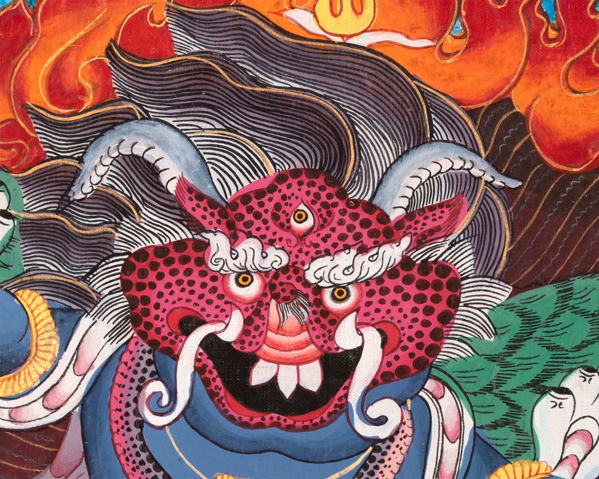 Garuda Thangka | Protective Wrathful Diety | Wall Decor