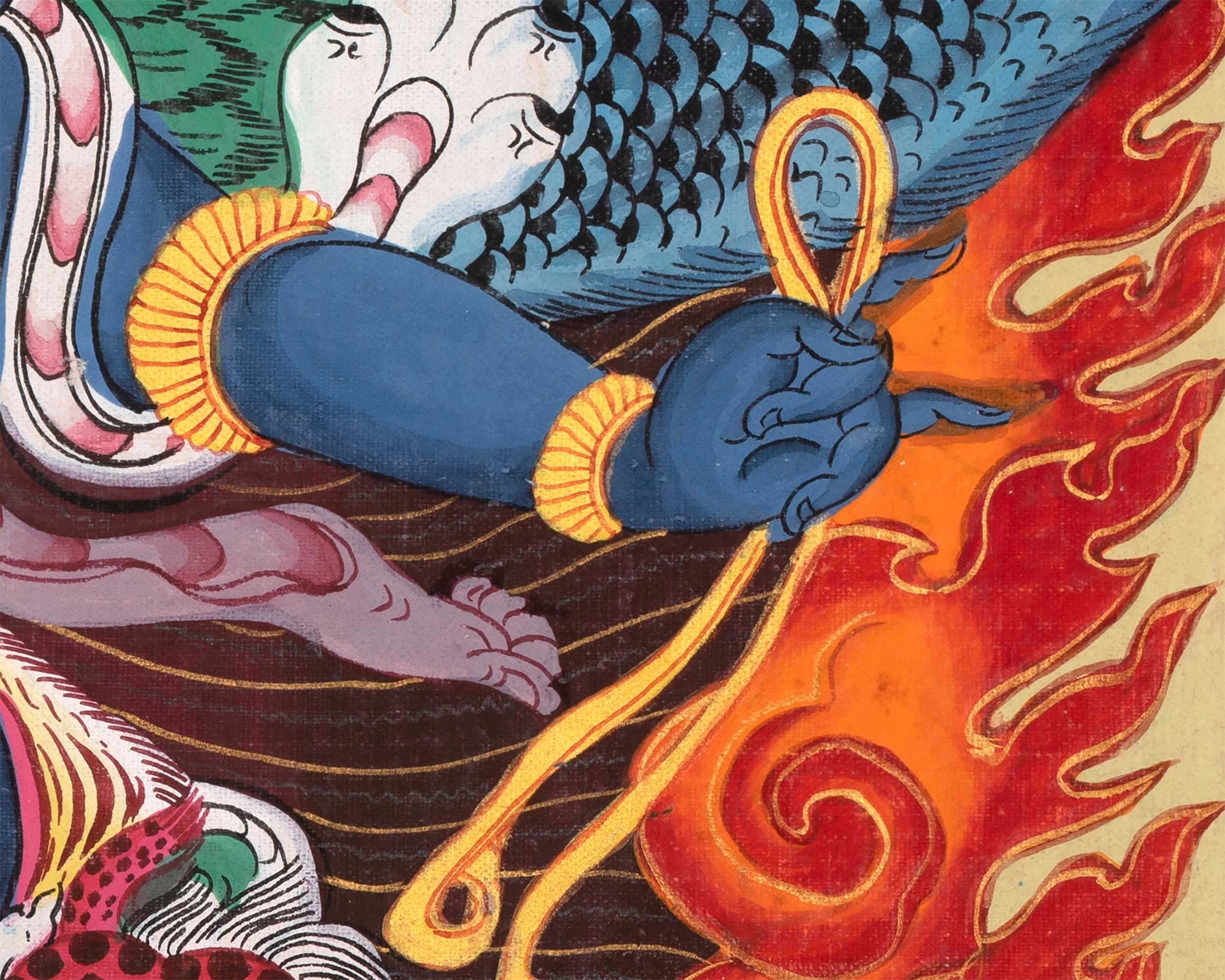 Garuda Thangka | Protective Wrathful Diety | Wall Decor