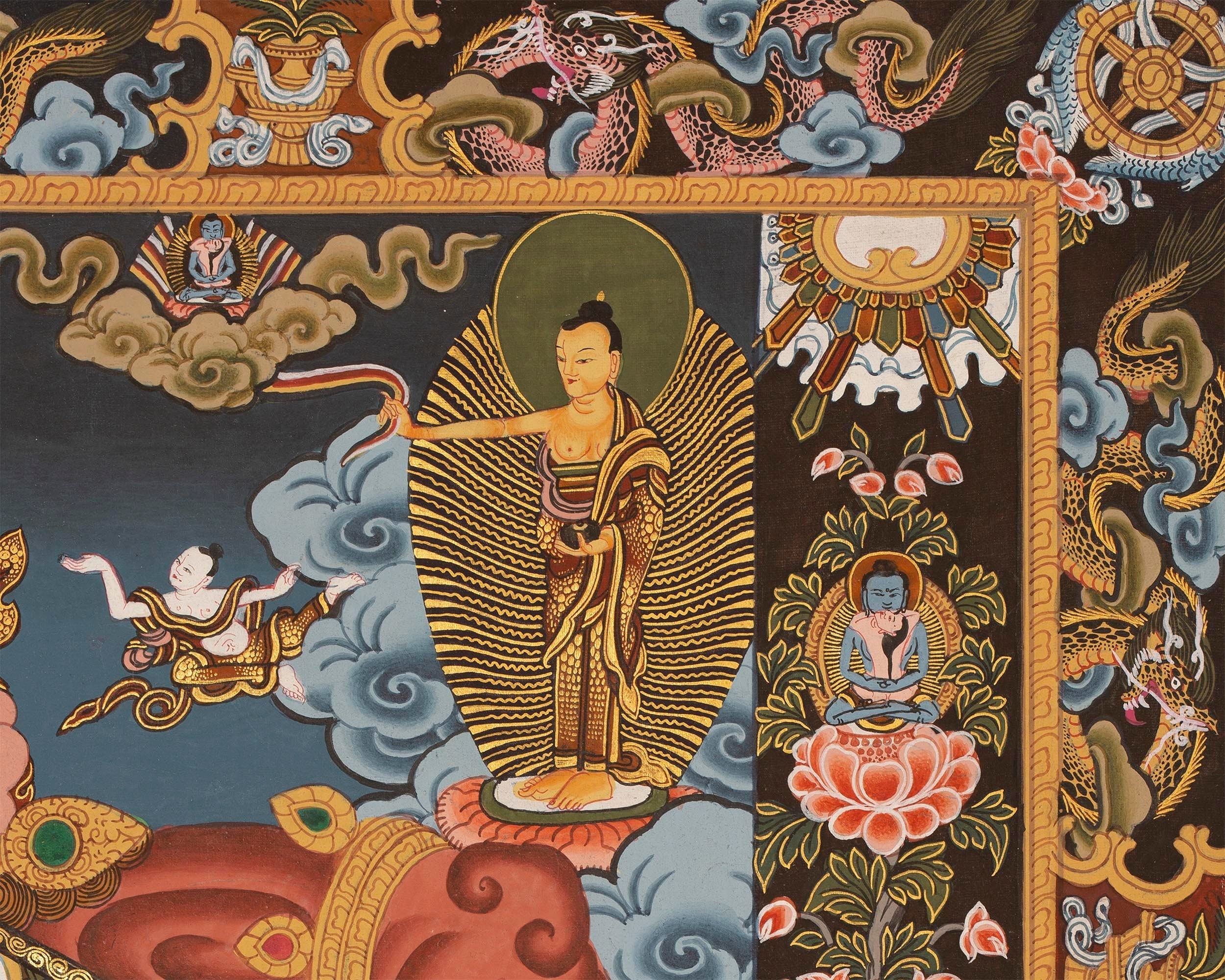 Buddhist Wheel Of Life | Bhavachakra Original Hand-Painted