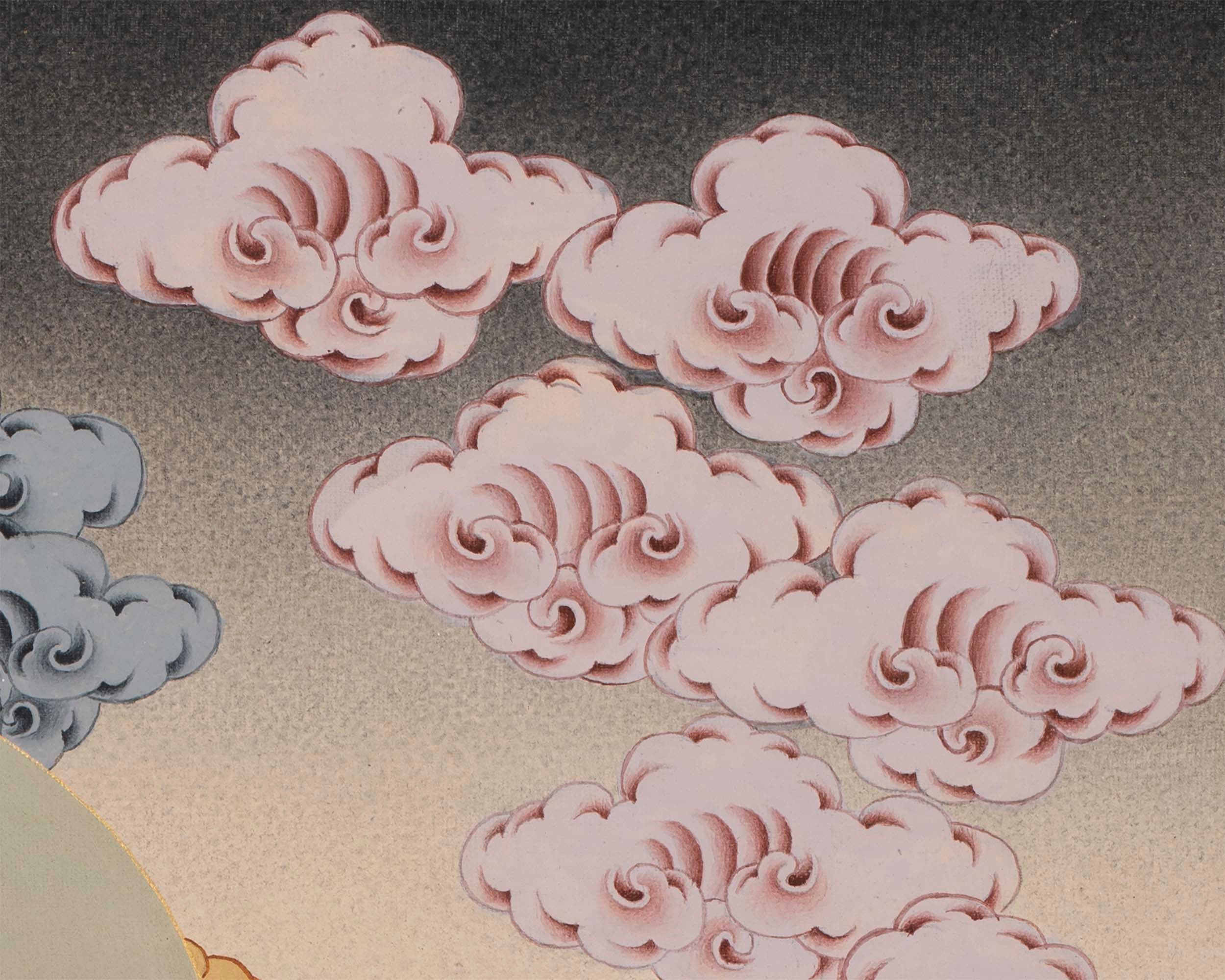 Four Armed Avalokiteshvara Chenrezig | Good Luck Symbols Art