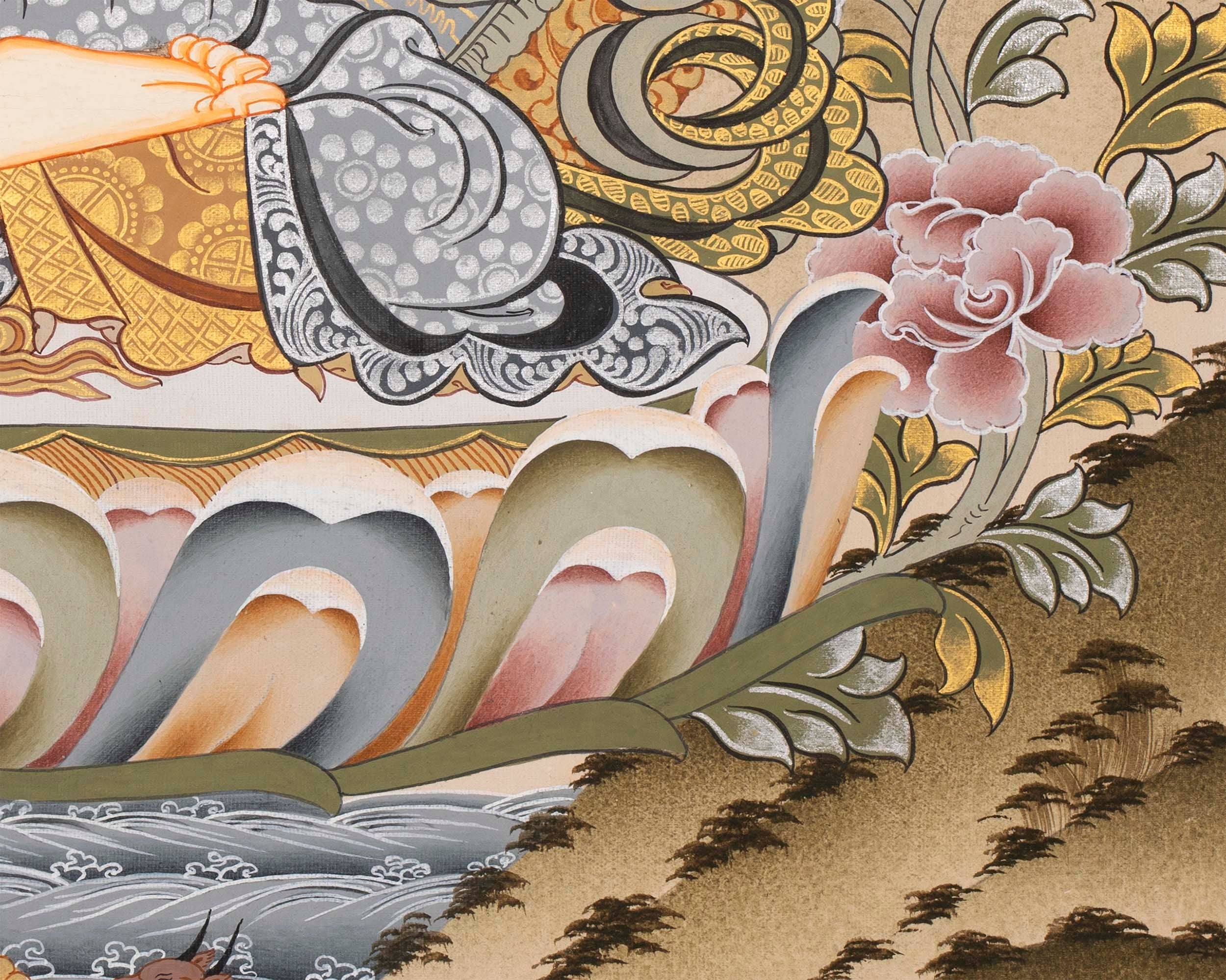 Four Armed Avalokiteshvara Chenrezig | Good Luck Symbols Art