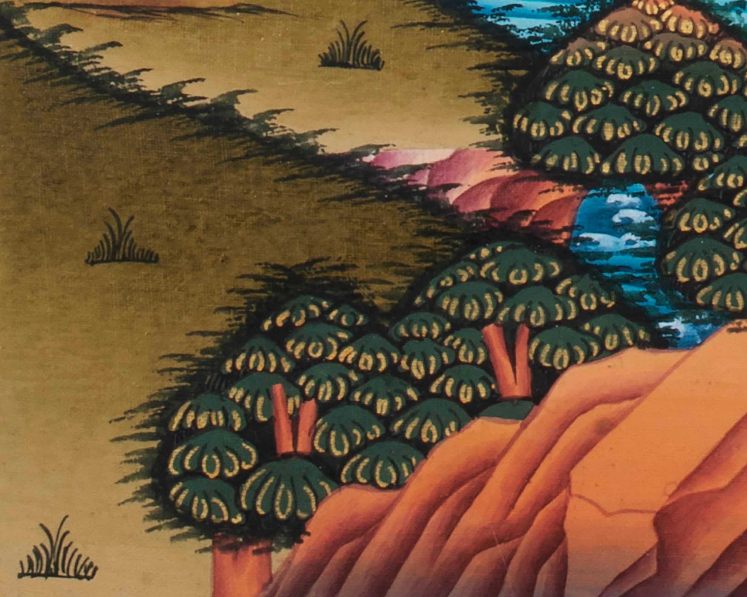 Hand Painted Vajrasattva Thangka | Original Dorje Sempa Wall Painting