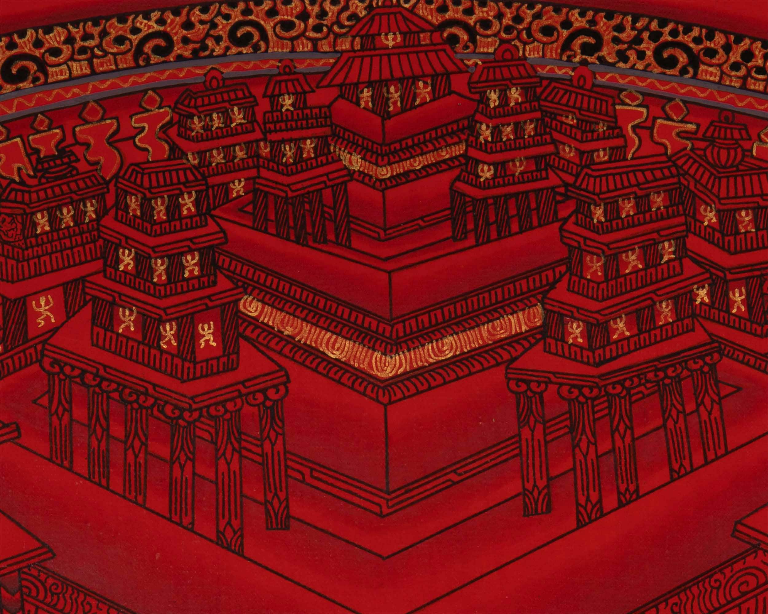 Golden Kalachakra Mandala | Original Hand-made Wheel of Time