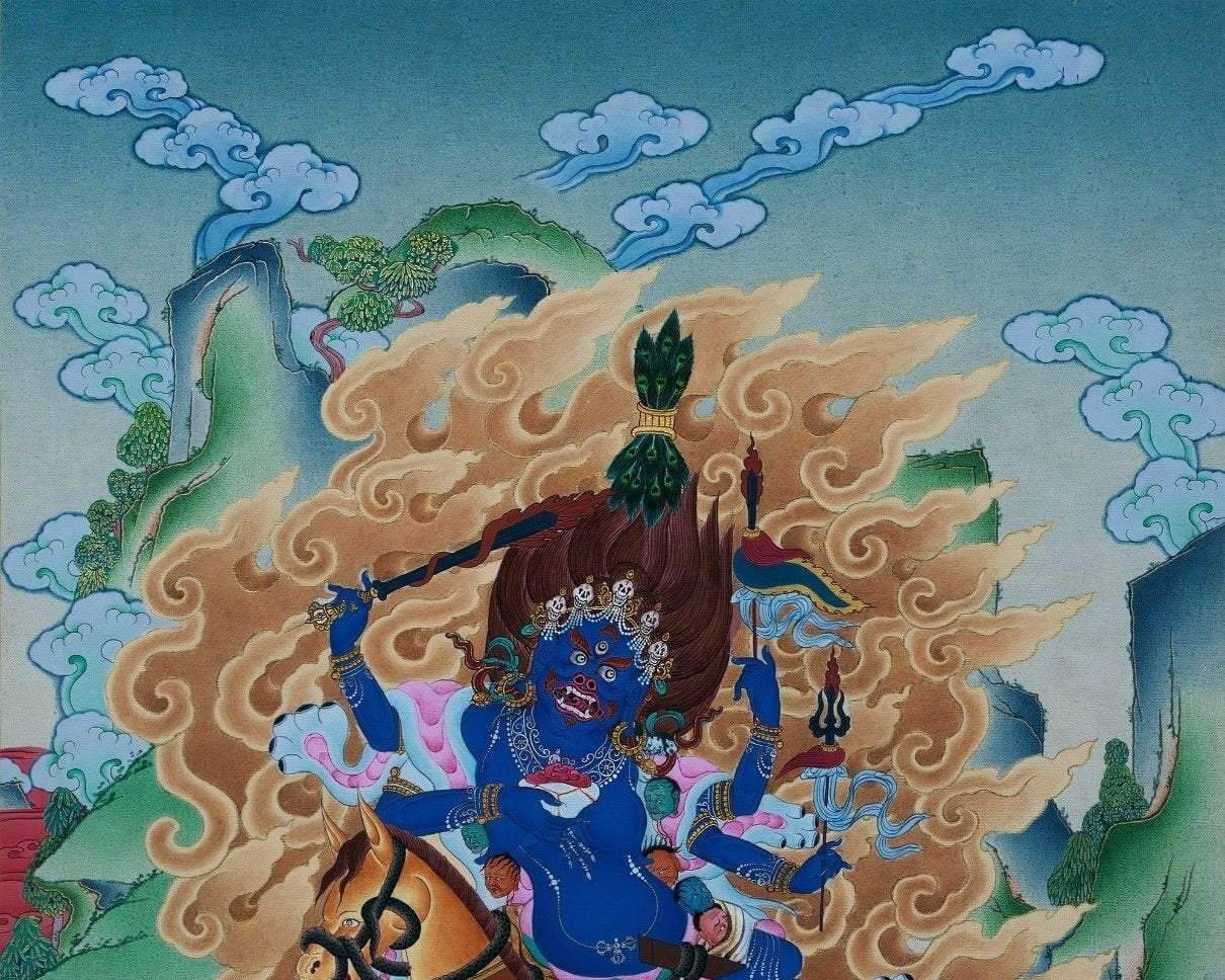 Mahakali Thangka | Palden Lhamo | Hand Painted Tibetan Buddhist Art