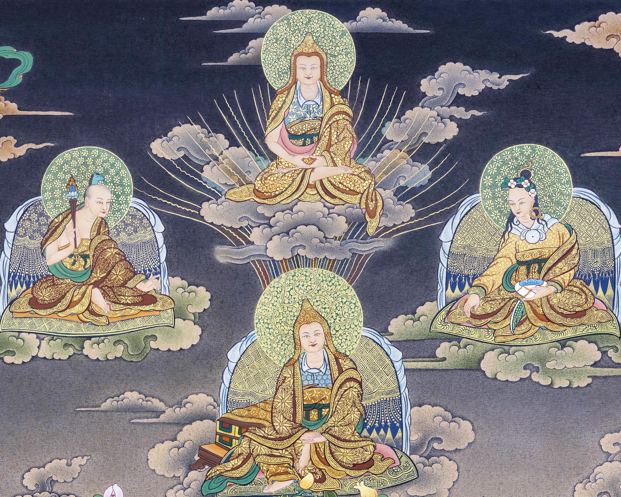 25 disciples of Guru Rinpoche | Tibetan High Quality Canvas Print