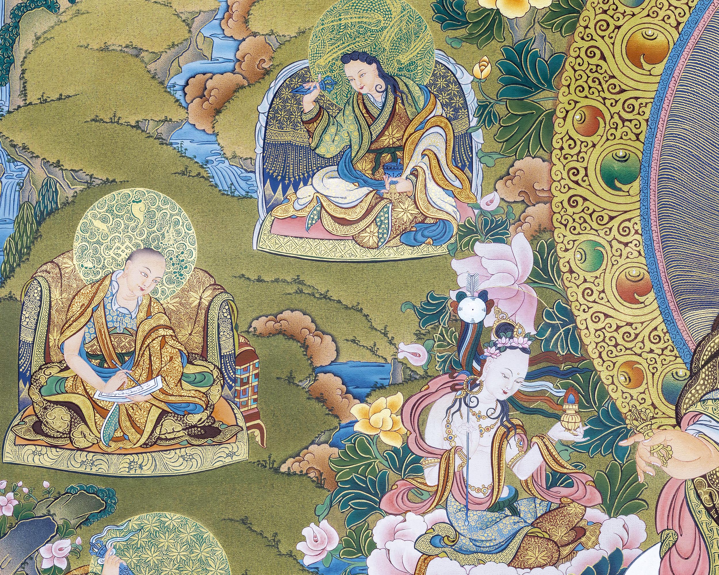 25 disciples of Guru Rinpoche | Tibetan High Quality Canvas Print