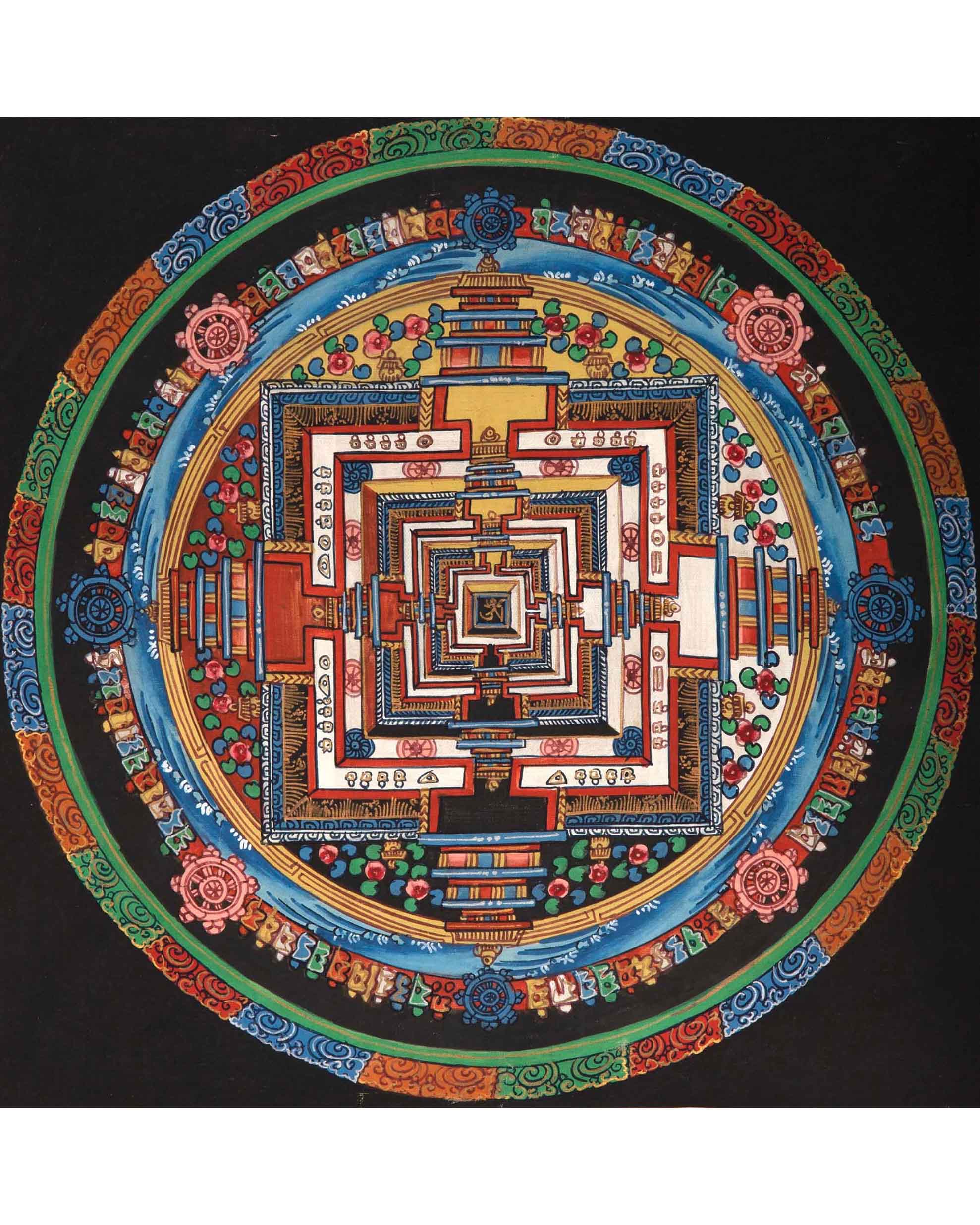 Fine Quality Kalachakra Mandala Thangka Painting | Rare Tibetan thangka