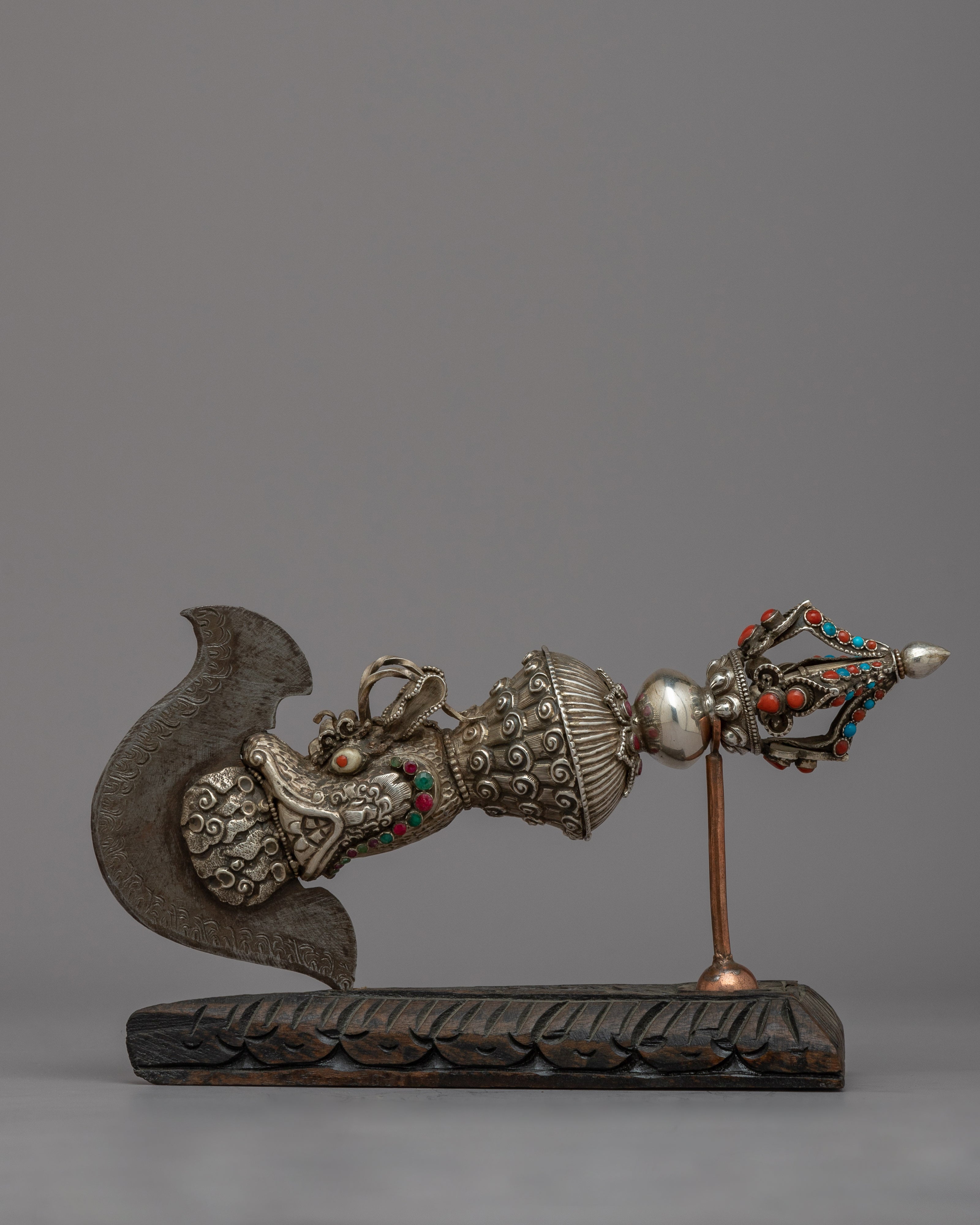 Handcrafted Silver Kartika Knife | Exquisite Artistry for Ritual Excellence