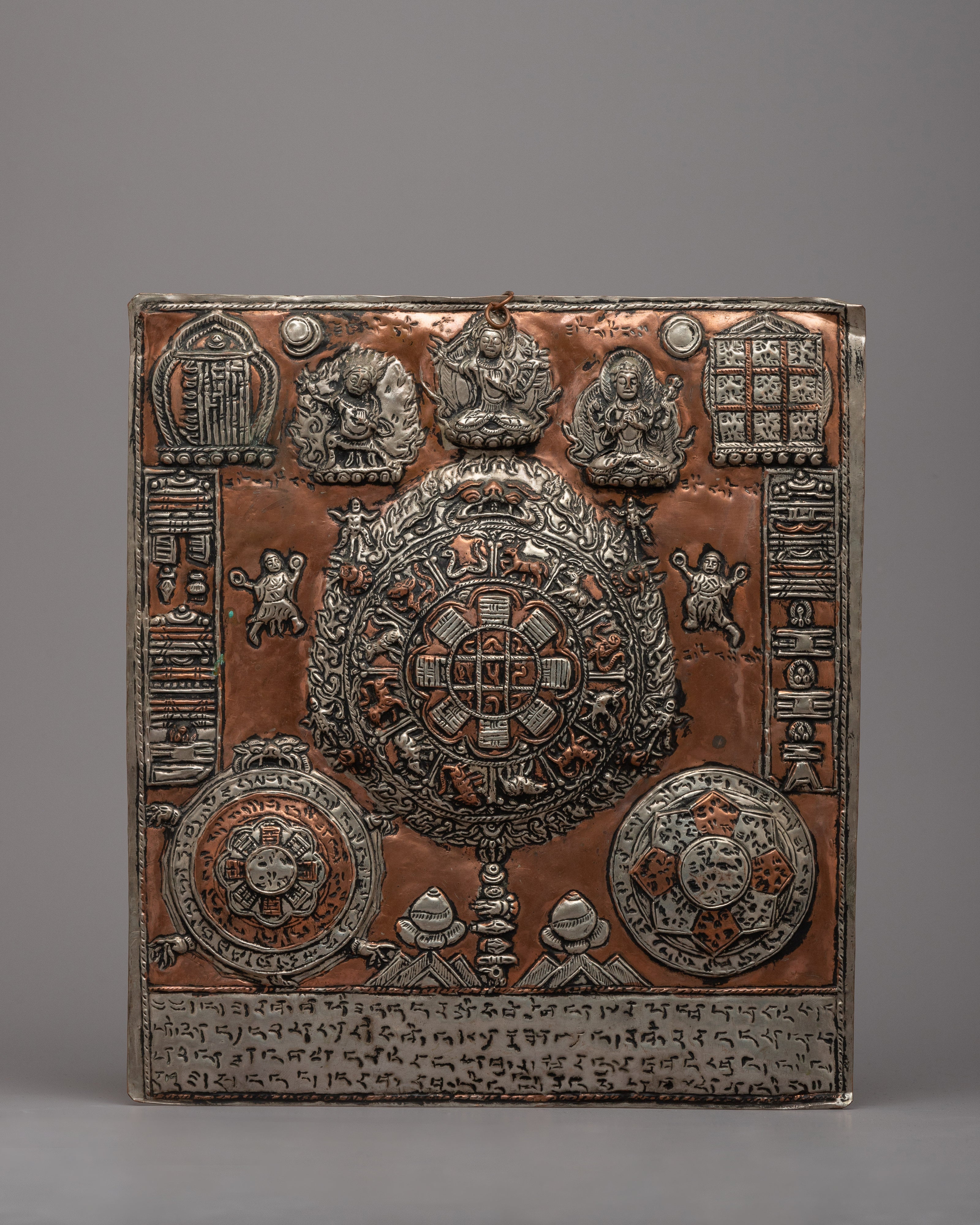 Wheel Of Life With Others Metal Thanka