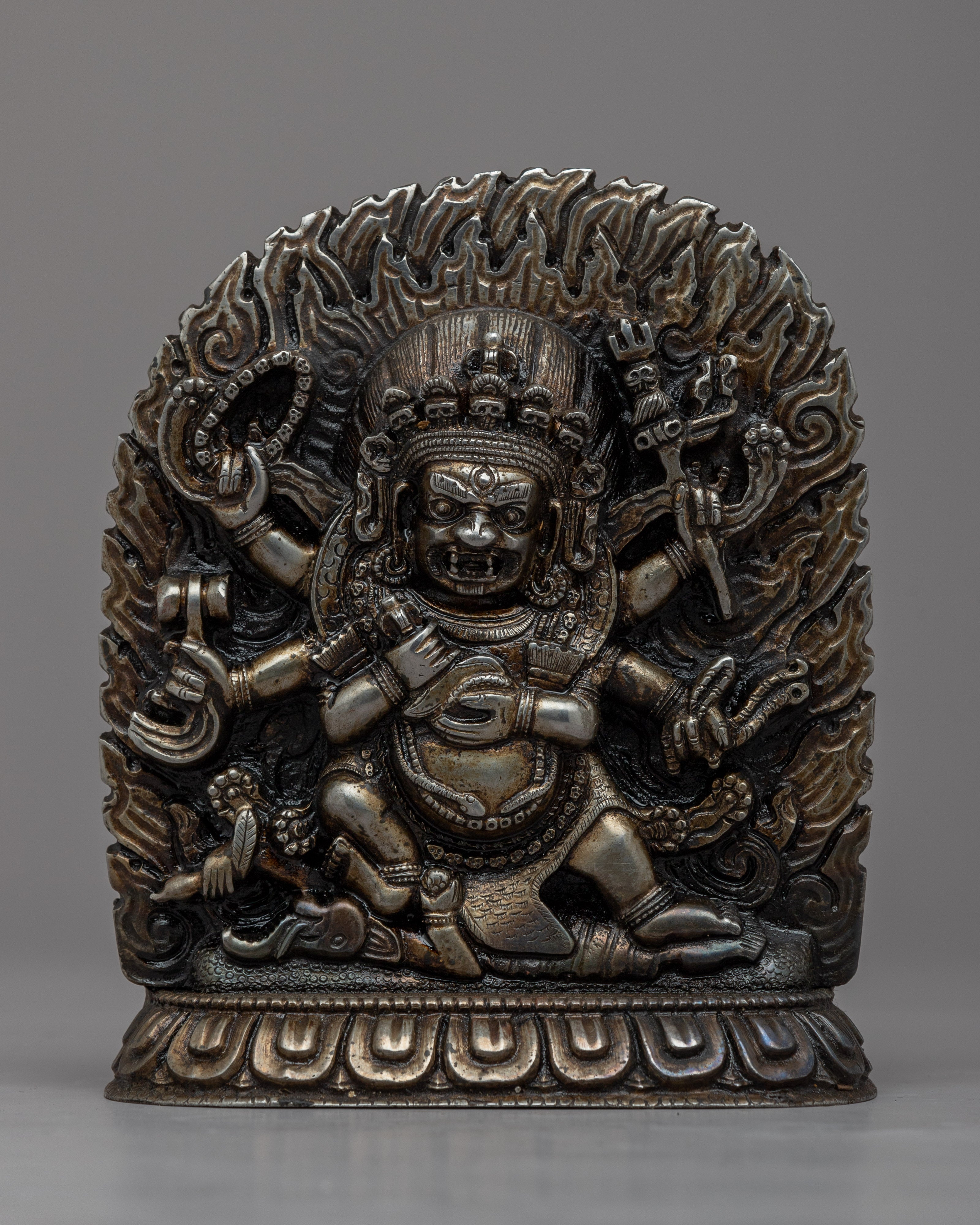 Six-Armed Black Mahakala Statue