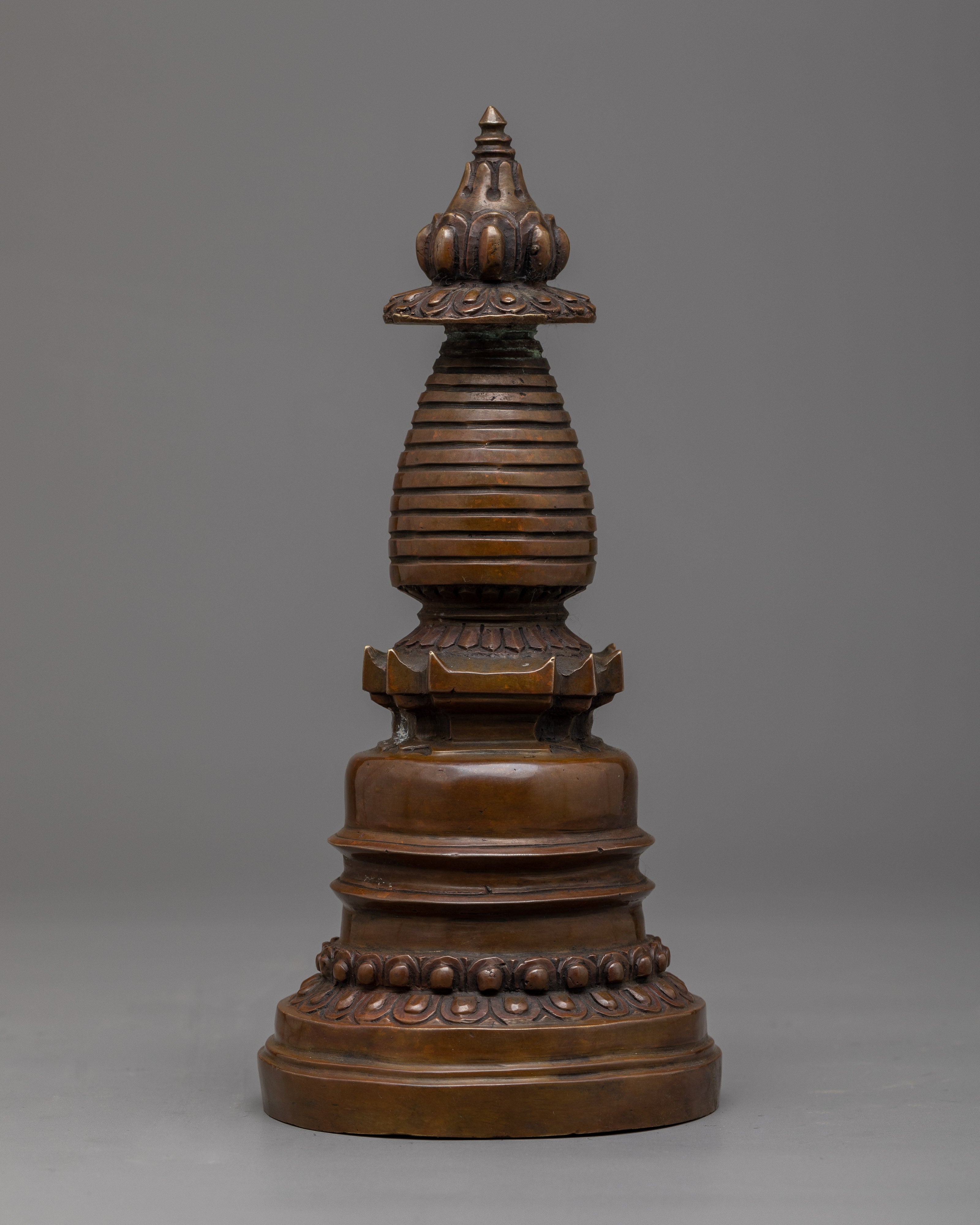 Handcrafted Copper Kadampa Stupa