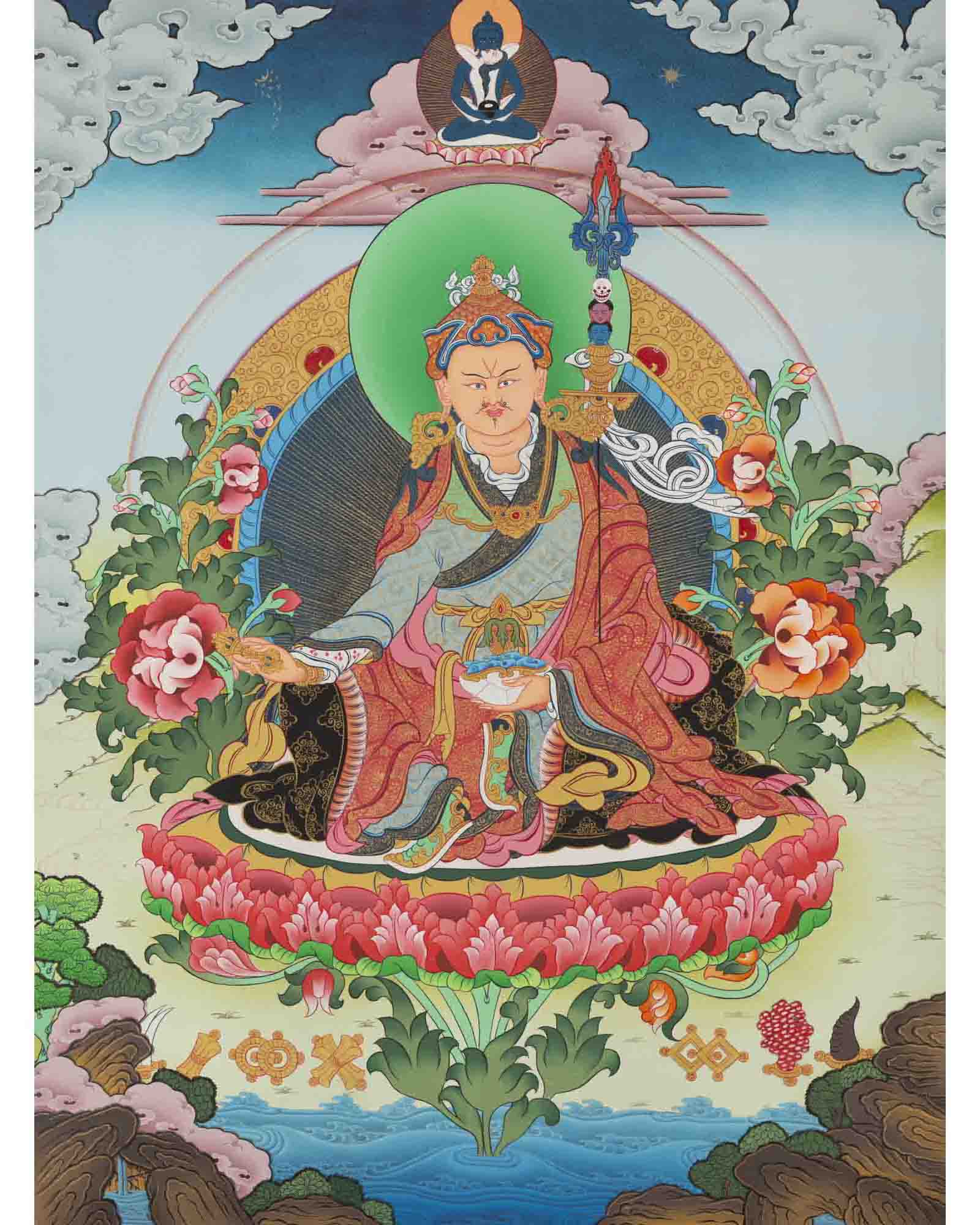 Guru Rinpoche Thangka | Wall Decor Painting