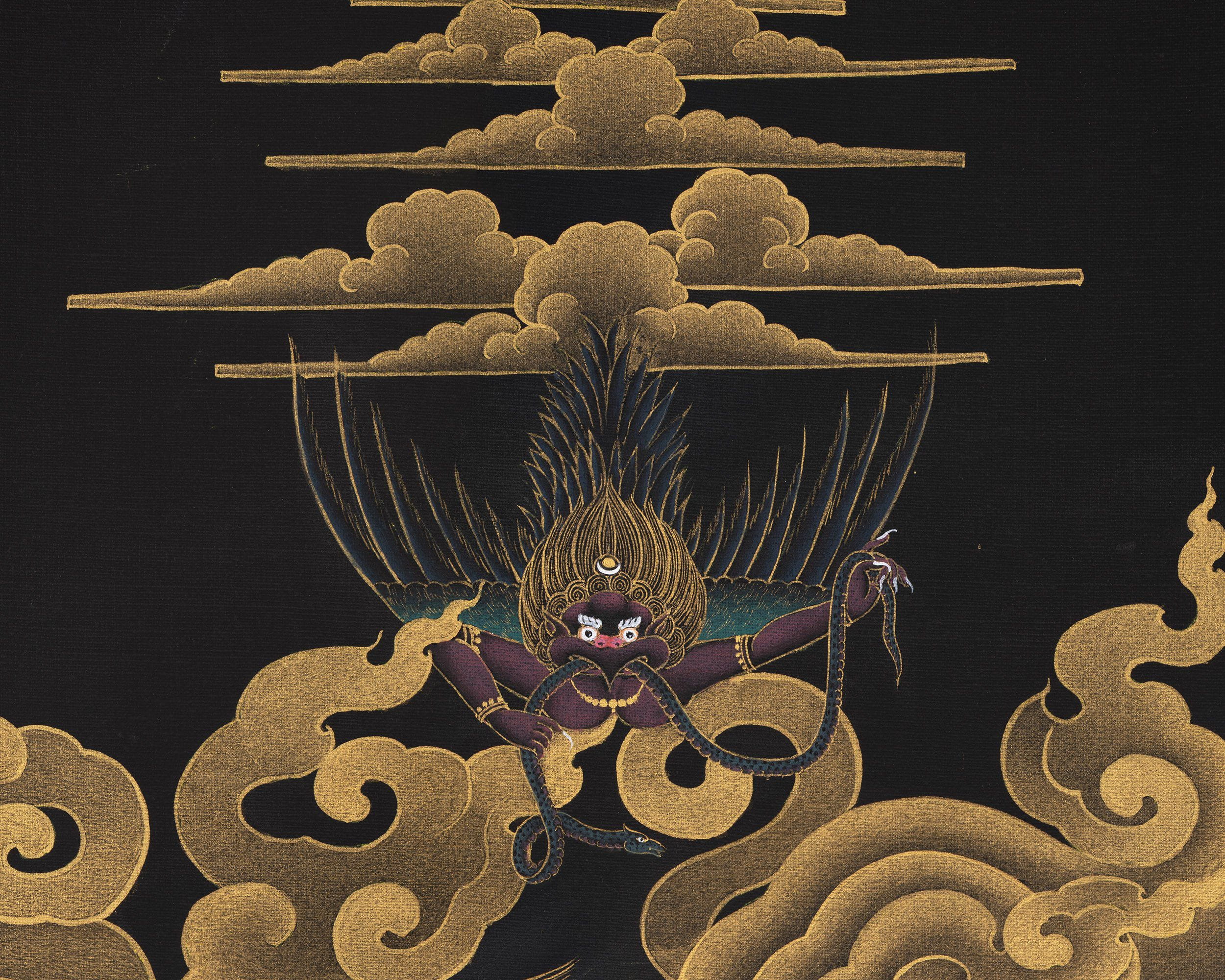 Vajrakilaya Thangka | Vajra kila | Traditional Tibetan Thanka | 24K Gold Painting