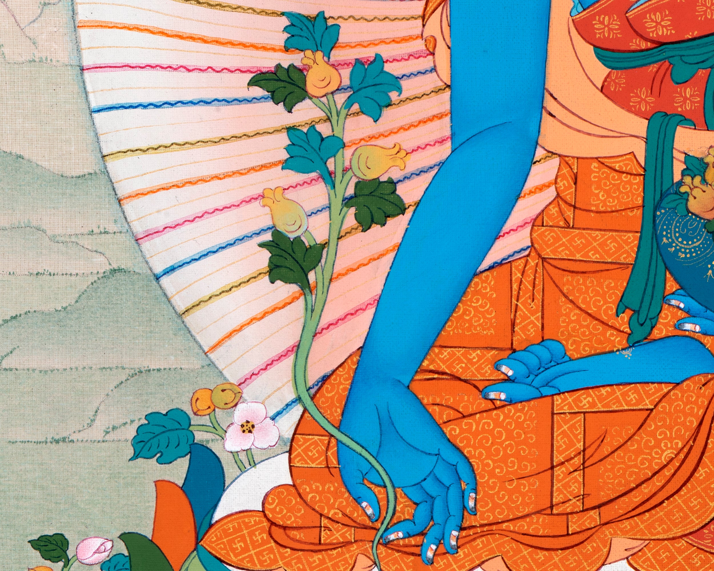 Medicine Buddha Thangka | The Healer For all Beings | Buddhist Deity
