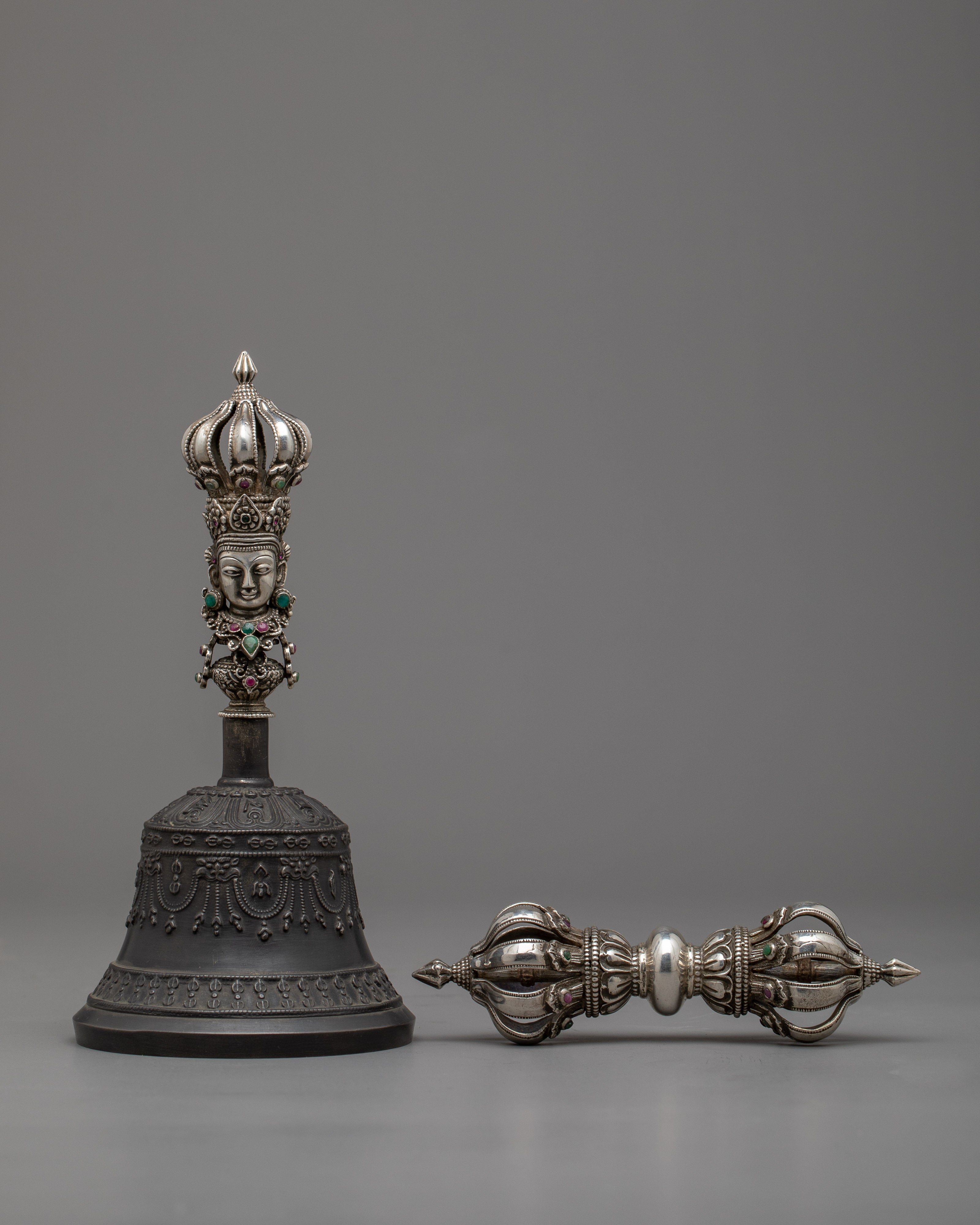 Buddhist Bell and Vajra Set