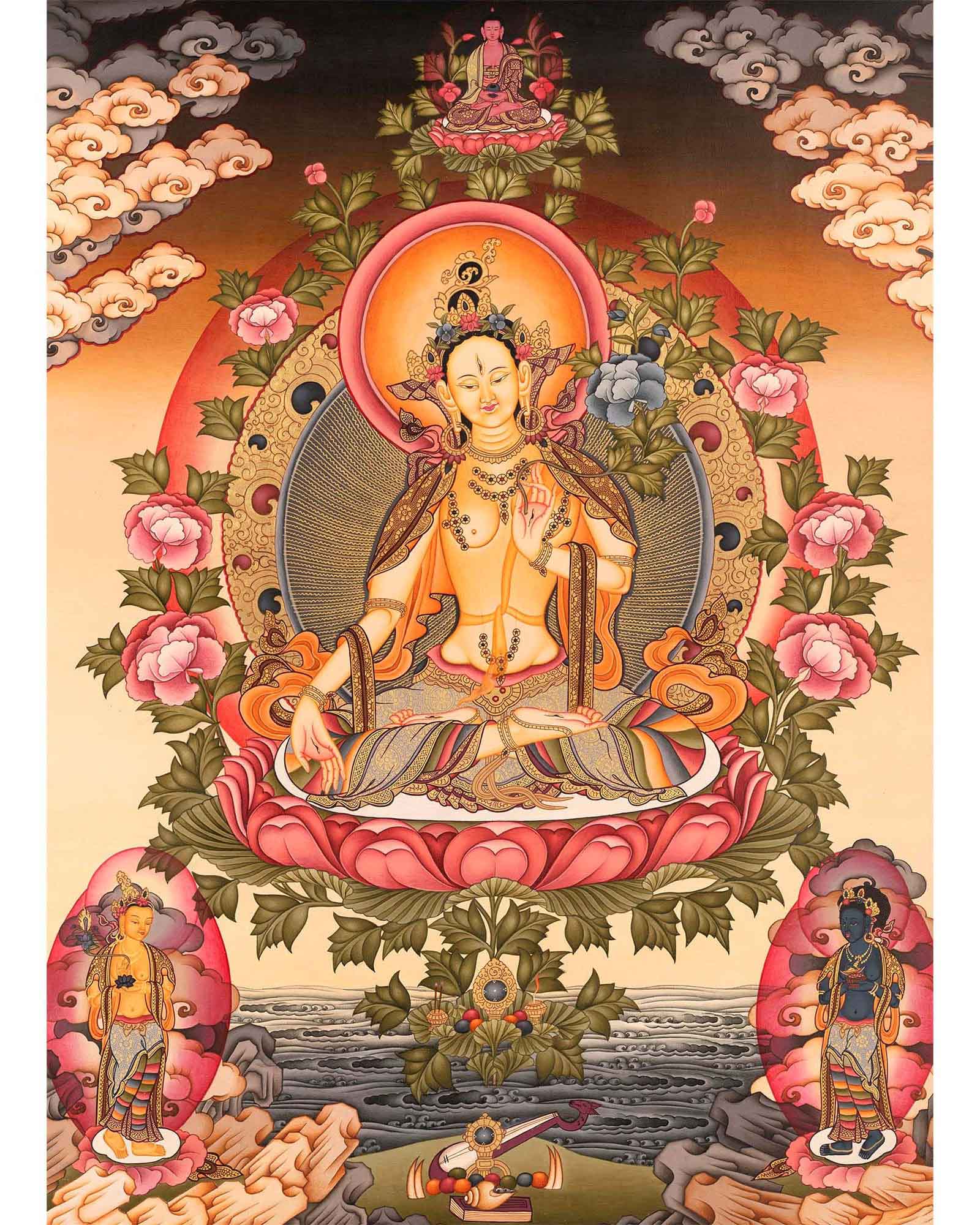 White Tara Goddess Thangka | Mindfulness Meditation