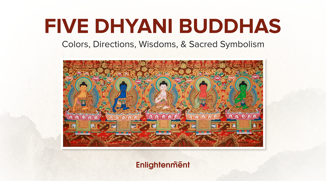 Five Dhyani Buddhas: Colors, Directions, Wisdoms, and Sacred Symbolism