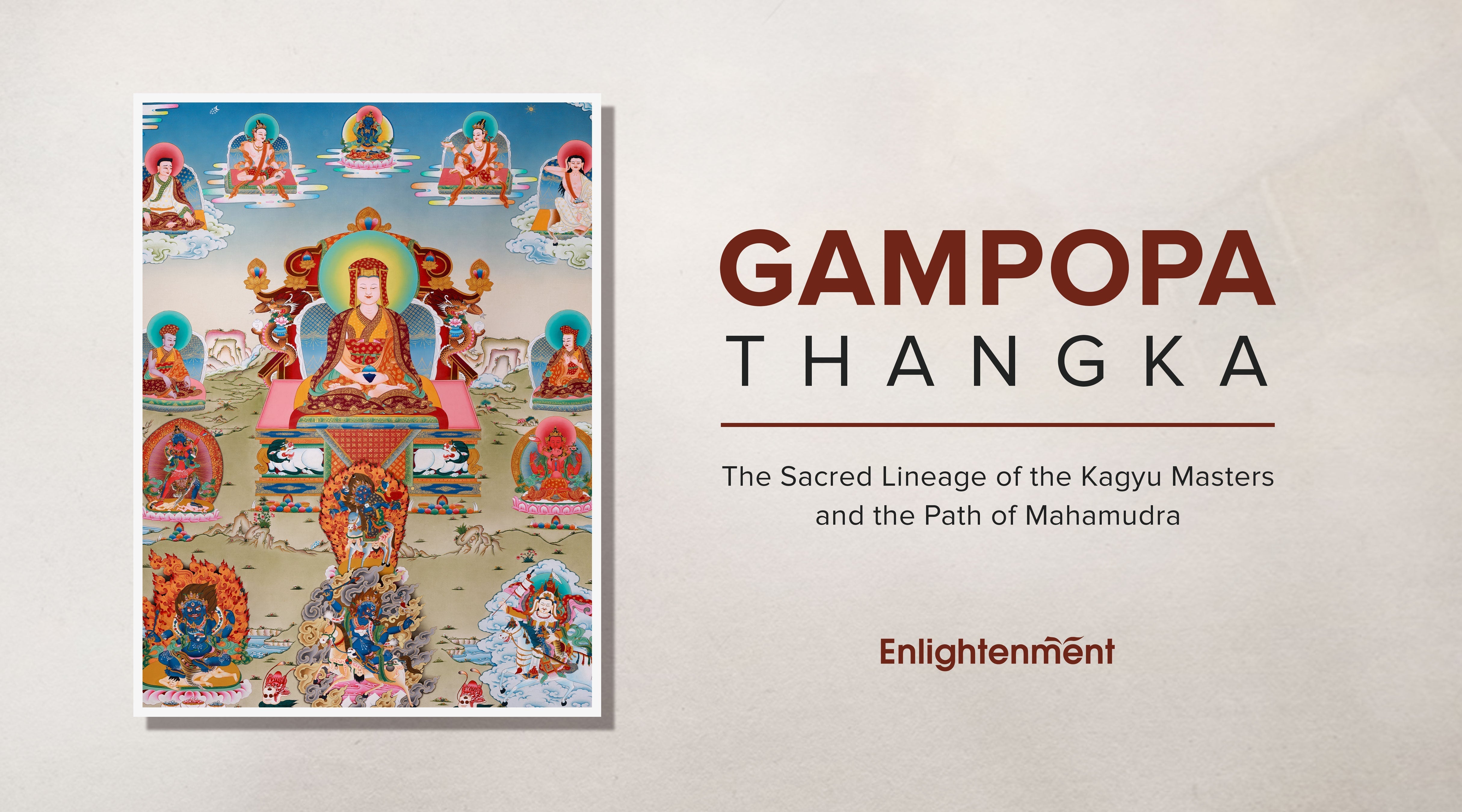 Gampopa Thangka: The Sacred Lineage of the Kagyu Masters and the Path of Mahamudra
