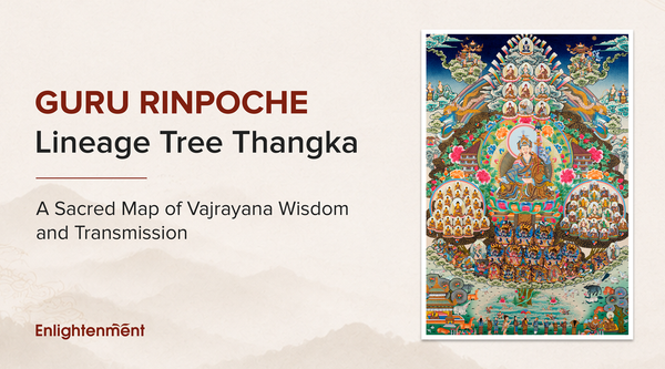 Guru Rinpoche Lineage Tree Thangka: A Sacred Map of Vajrayana Wisdom and Transmission