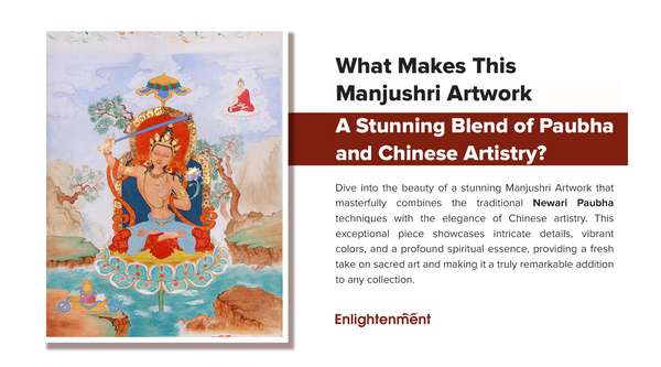 What Makes This Manjushri Artwork a Stunning Blend of Paubha and Chinese Artistry? blog
