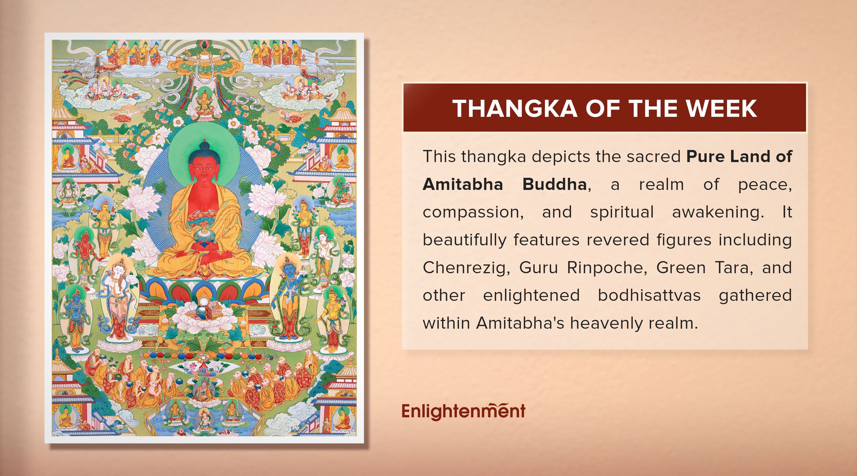 Amitabha Pure Land Thangka: A Sacred Vision of Peace, Compassion, and Enlightenment
