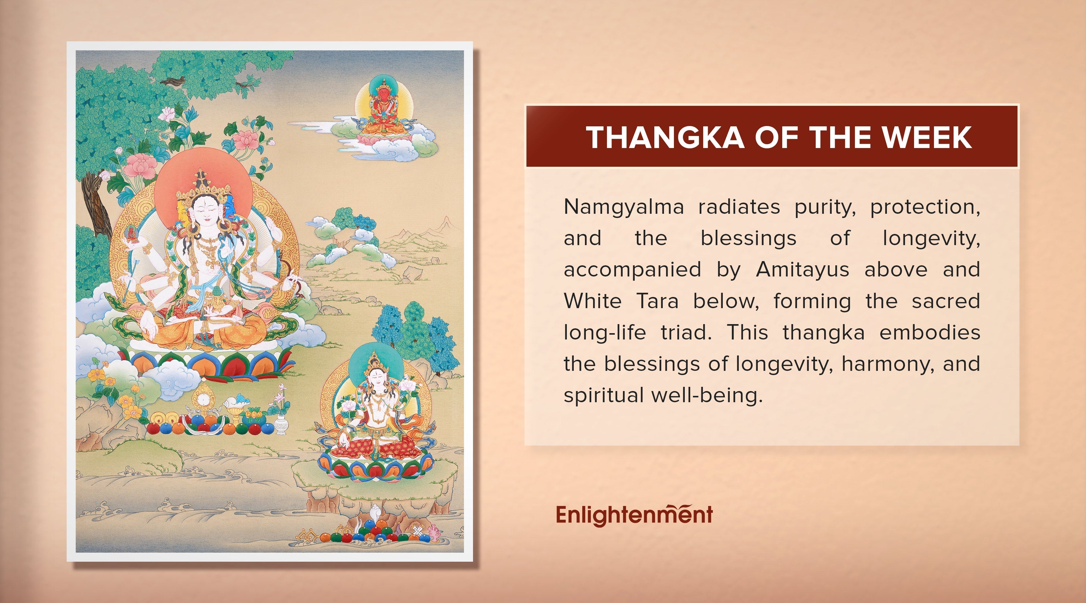 The Three Long-Life Deities Thangka: A Sacred Union of Longevity and Harmony